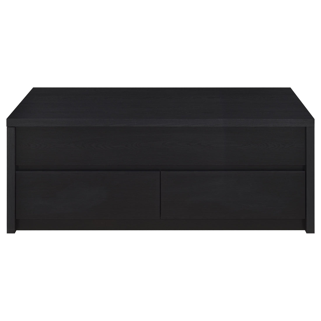  Coaster Furniture Knapp 706228 Lift Top Coffee Table with Dual Drawers - Black IMAGE 1