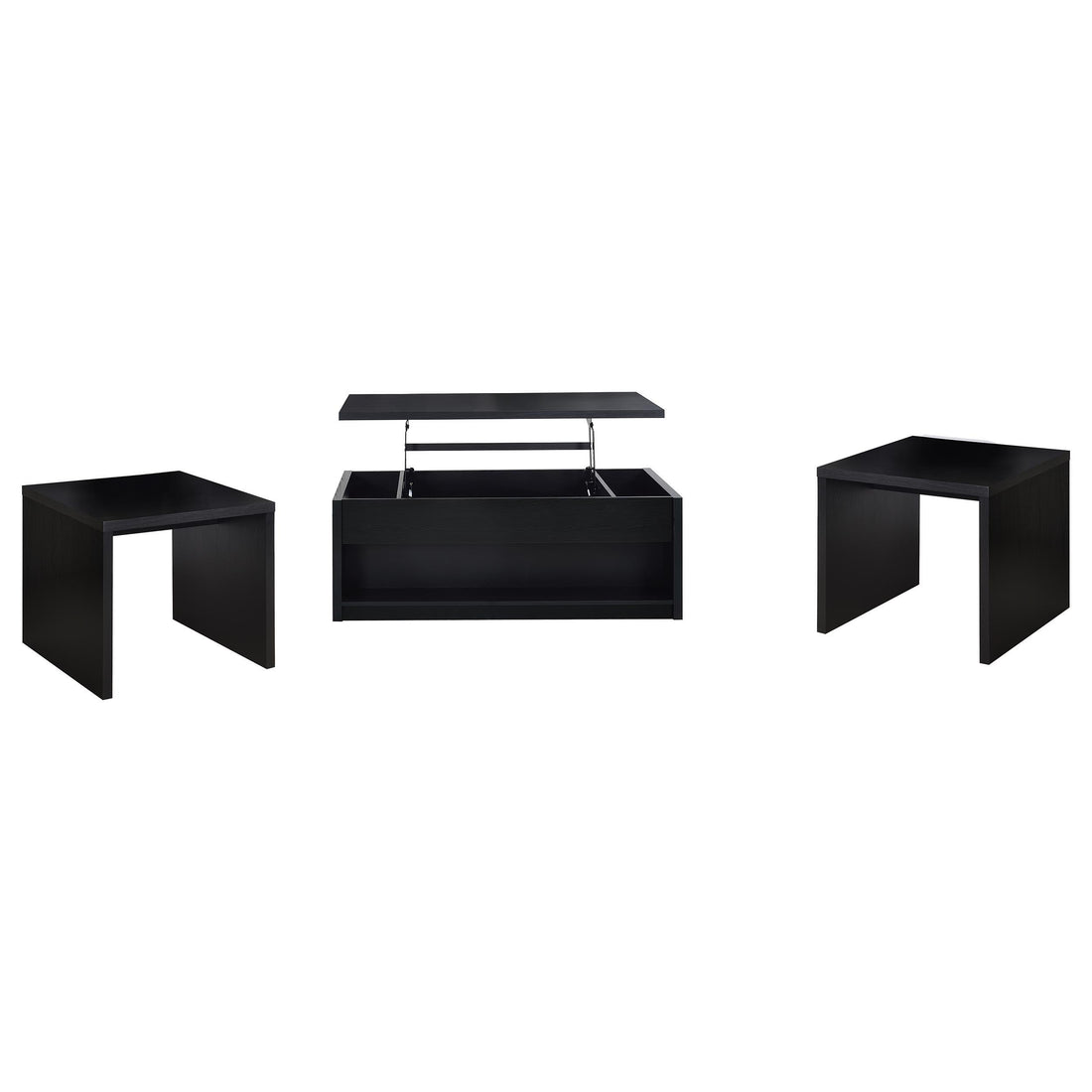  Coaster Furniture Knapp 706228-S3 3-piece Lift Top Coffee Table Set - Black IMAGE 1