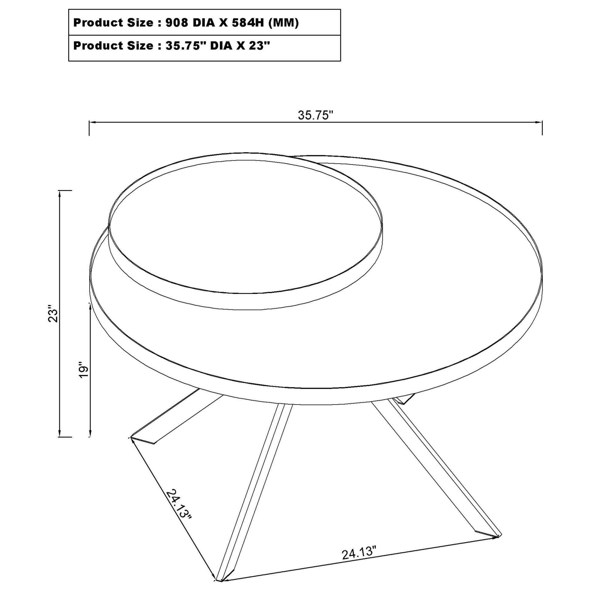  Coaster Furniture Briggs 706258-S3 3-piece Round Coffee and End Table Set - White IMAGE 9