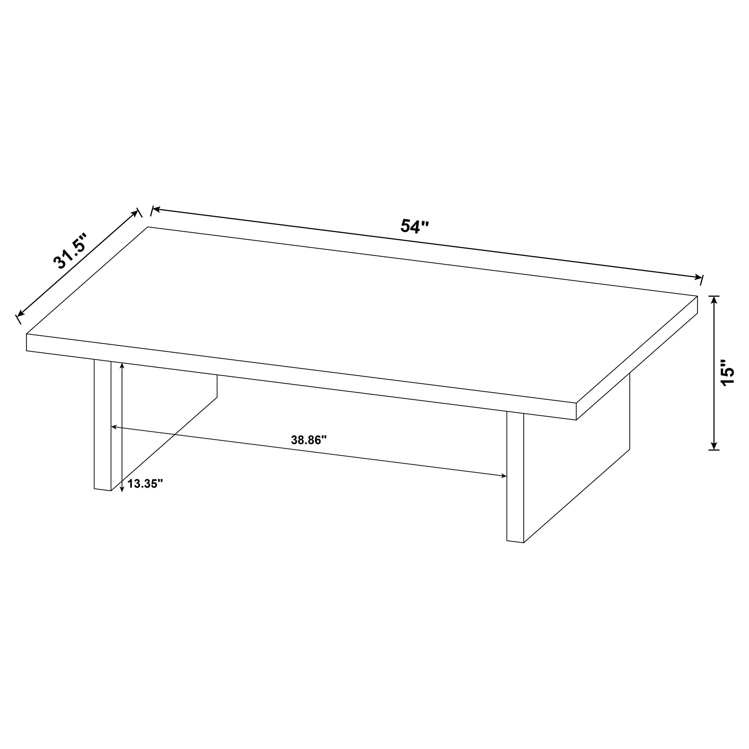  Coaster Furniture Max 706278 Rectangular Engineered Laminate Coffee Table - Black IMAGE 5
