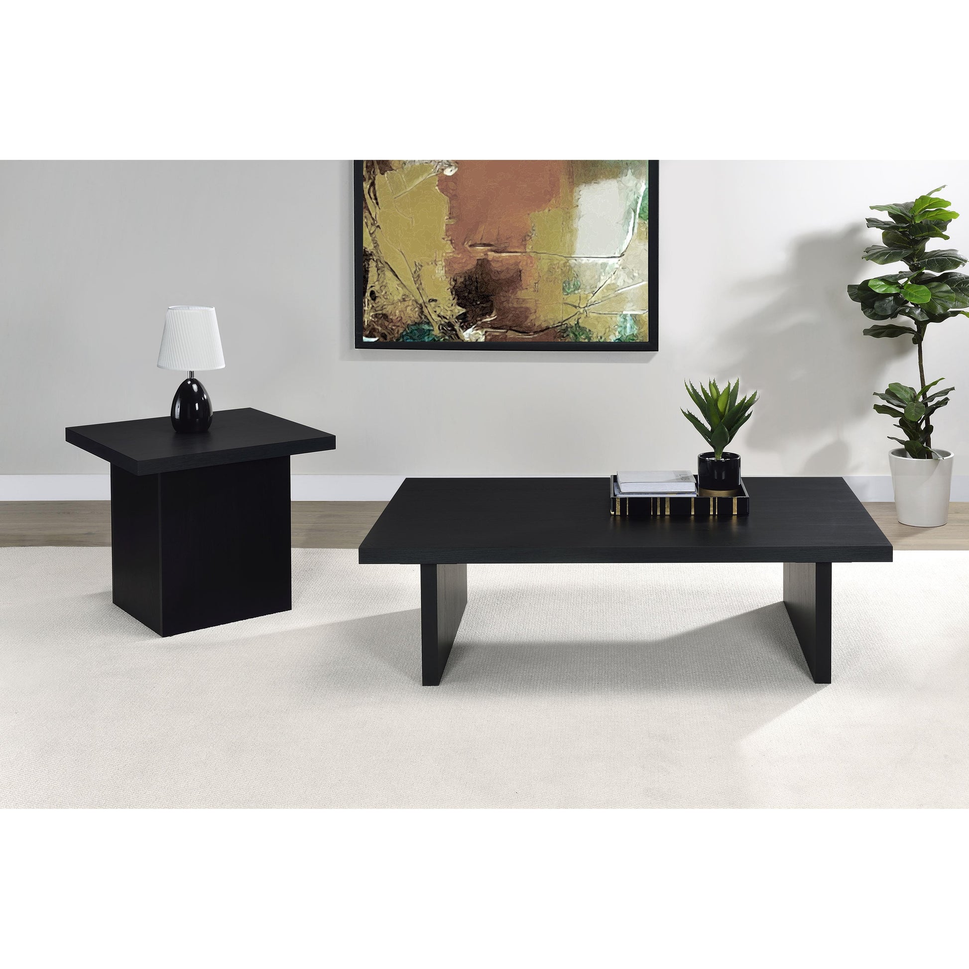  Coaster Furniture Max 706278 Rectangular Engineered Laminate Coffee Table - Black IMAGE 8