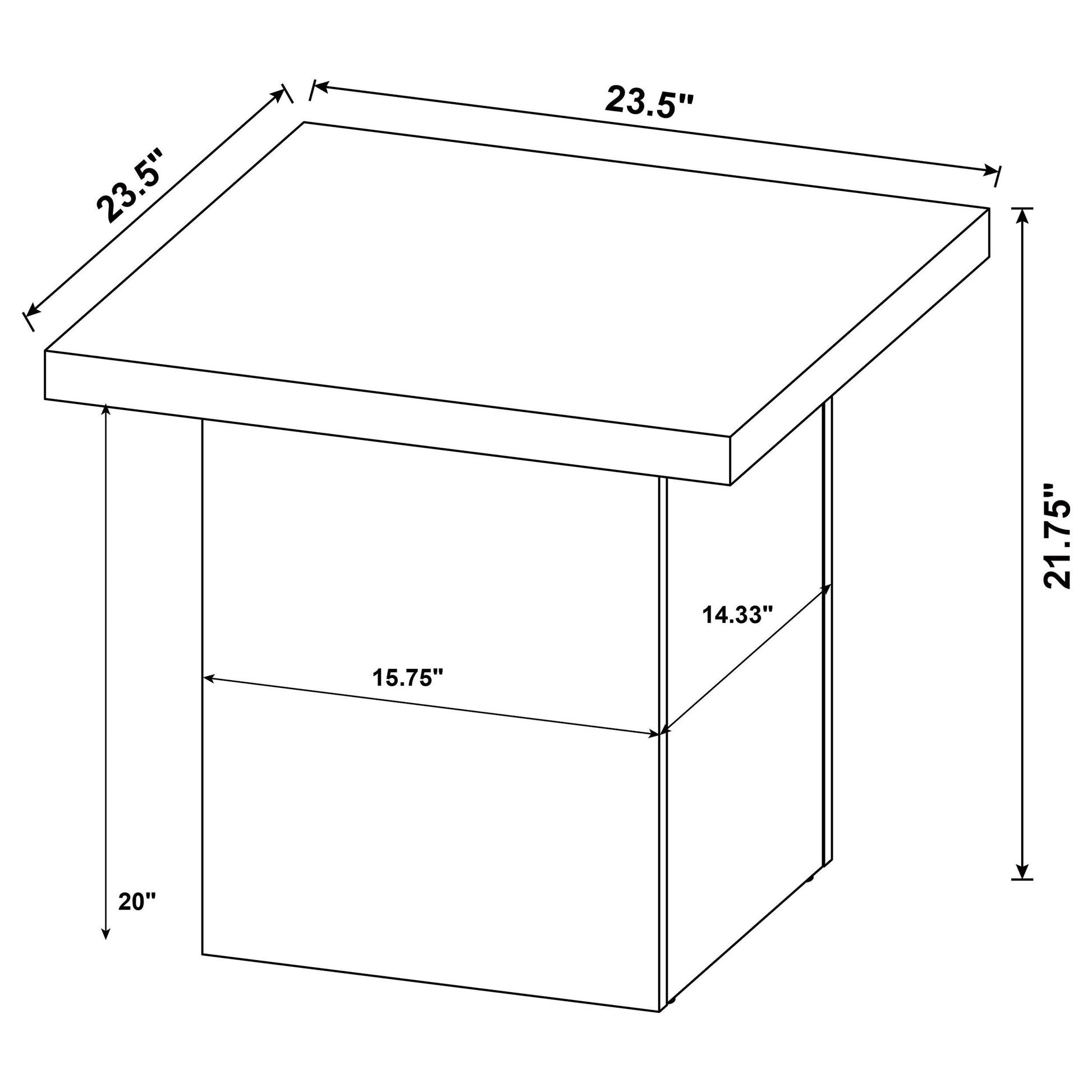 Coaster Furniture Max 706278-S2 2-piece Rectangular Coffee and End Table Set - Black IMAGE 15