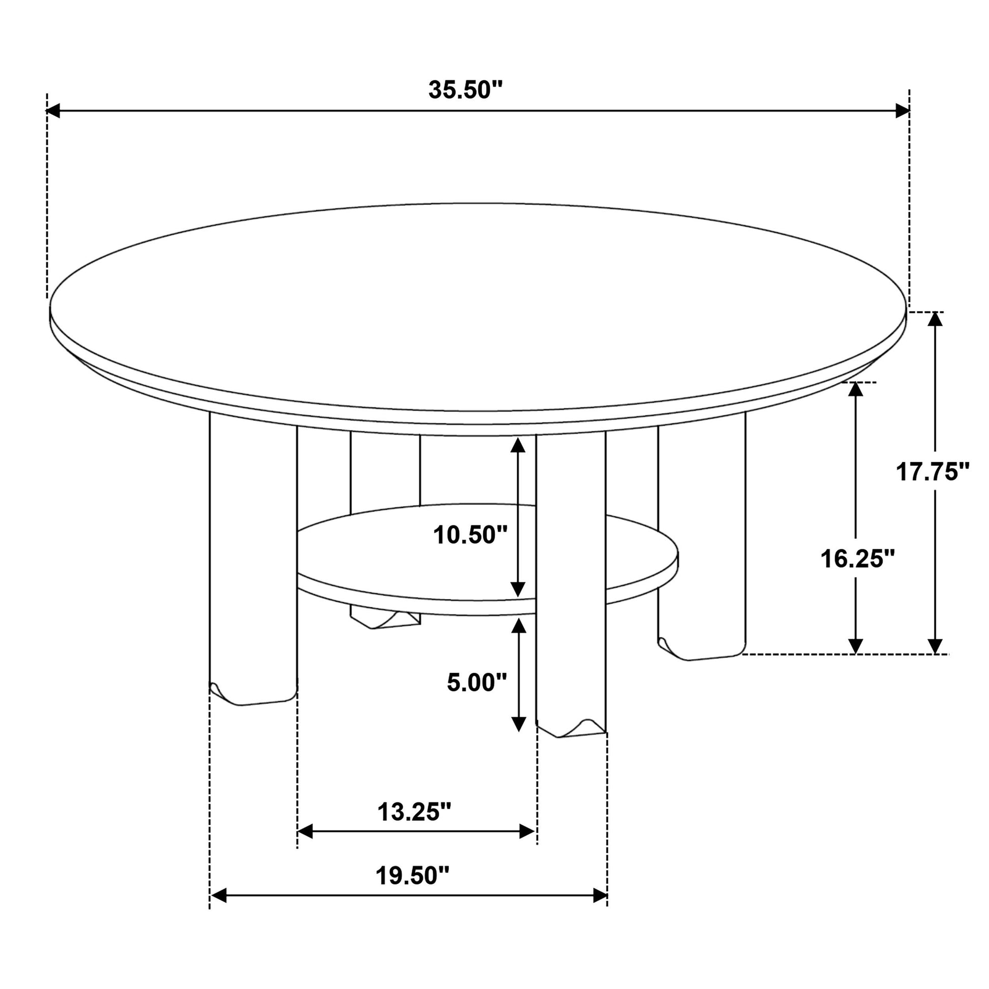  Coaster Furniture Ottowa 706308-S3 3-piece Round Wood Coffee Table Set - Brown IMAGE 10