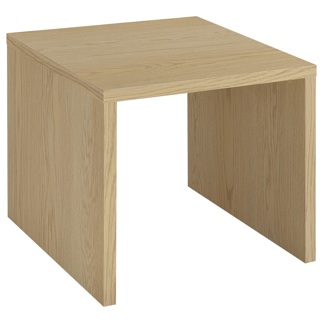  Coaster Furniture Canoga 706347 Engineered Wood Accent End Table - Light Oak IMAGE 1