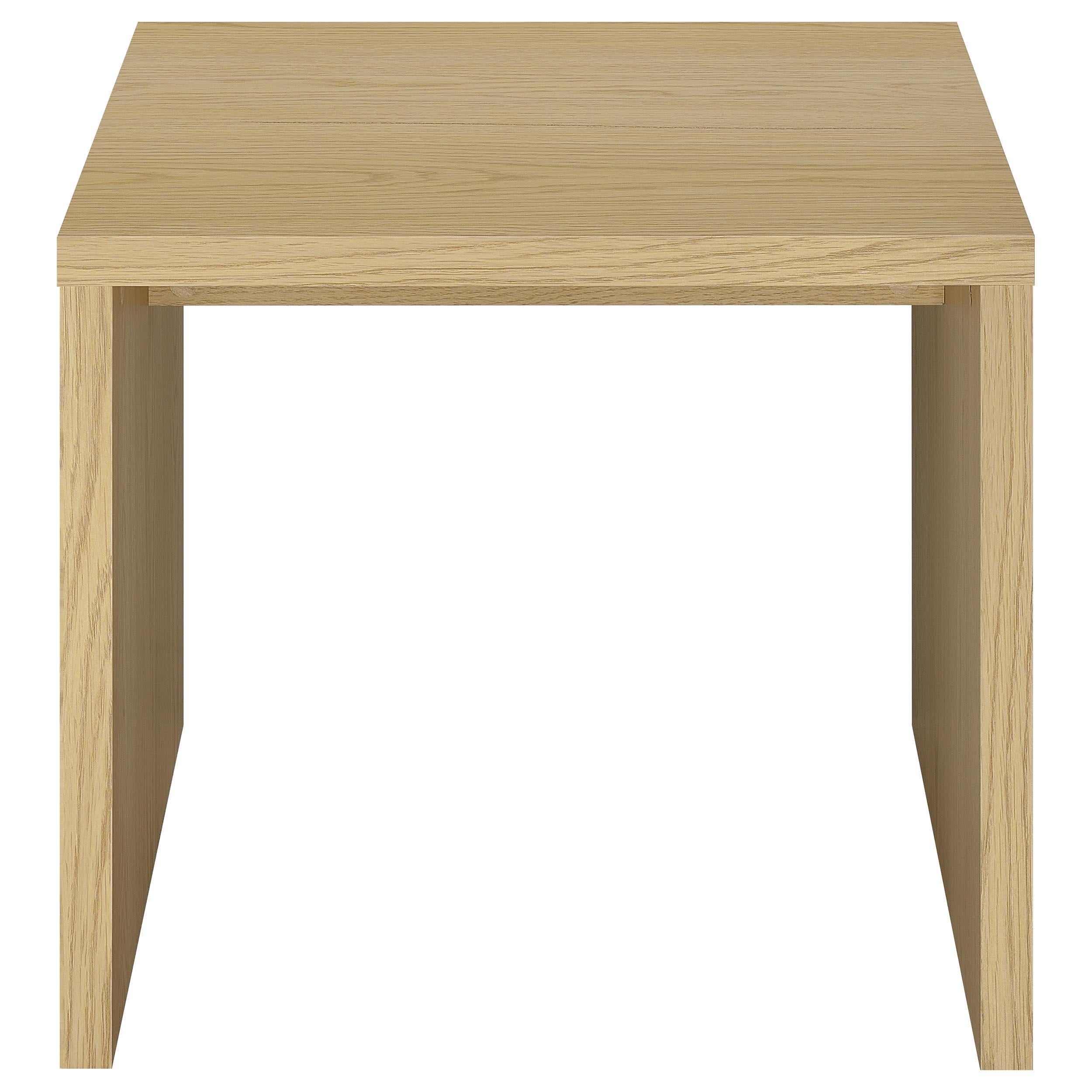  Coaster Furniture Canoga 706347 Engineered Wood Accent End Table - Light Oak IMAGE 7