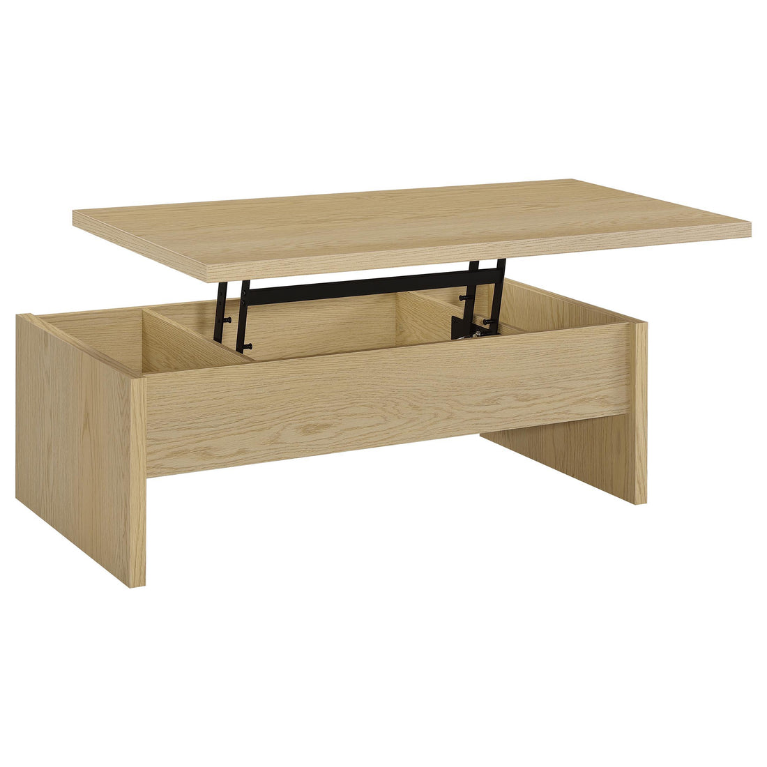  Coaster Furniture Canoga 706348 Engineered Wood Lift Top Coffee Table - Light Oak IMAGE 1