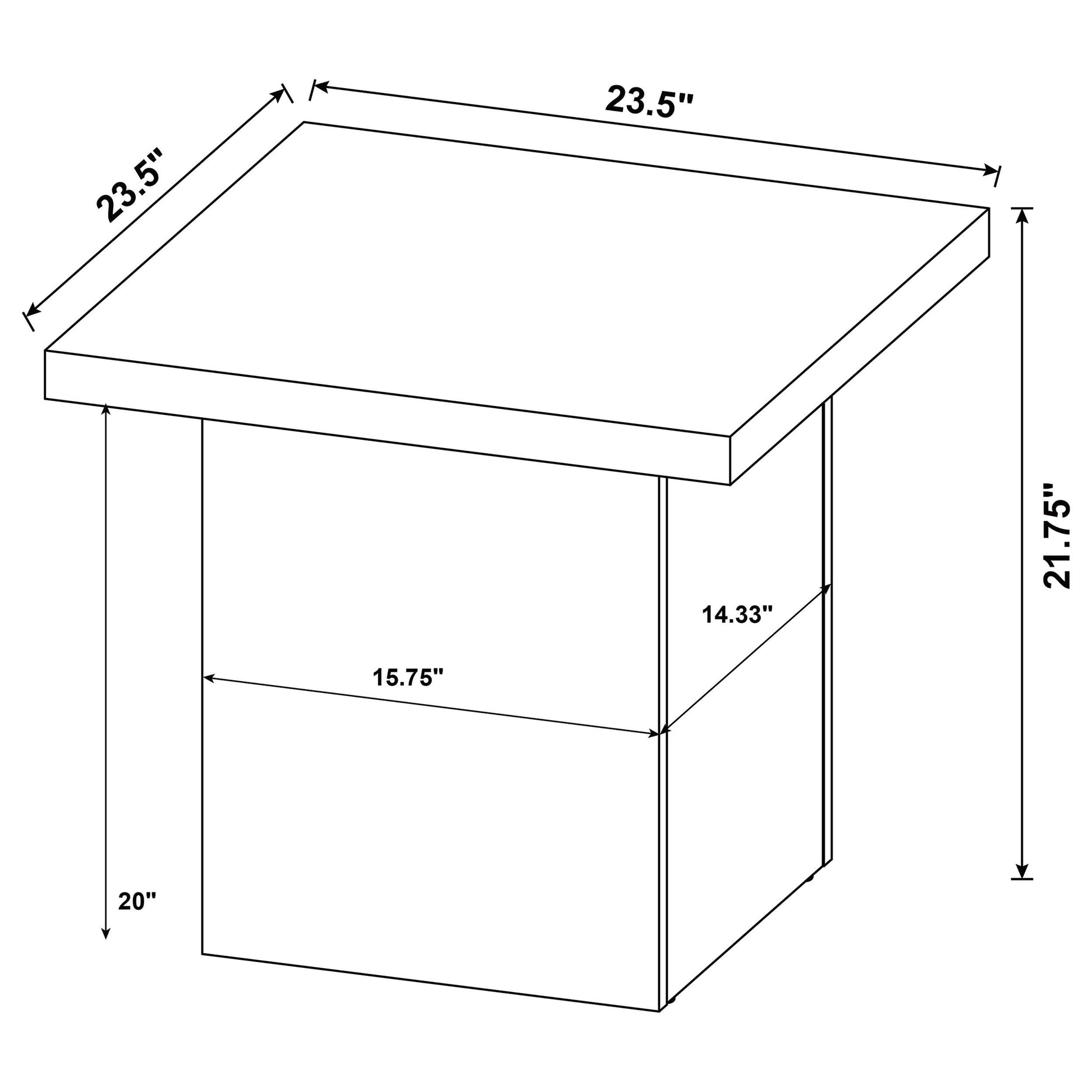  Coaster Furniture Devar 706408-S3 3-piece Square Cocktail Coffee End Table Set - Black IMAGE 15