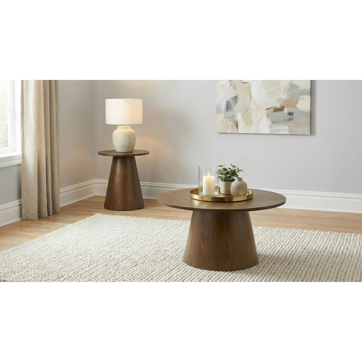  Coaster Furniture Franklin 706438 36-inch Round Pedestal Coffee Table - Dark Brown IMAGE 7