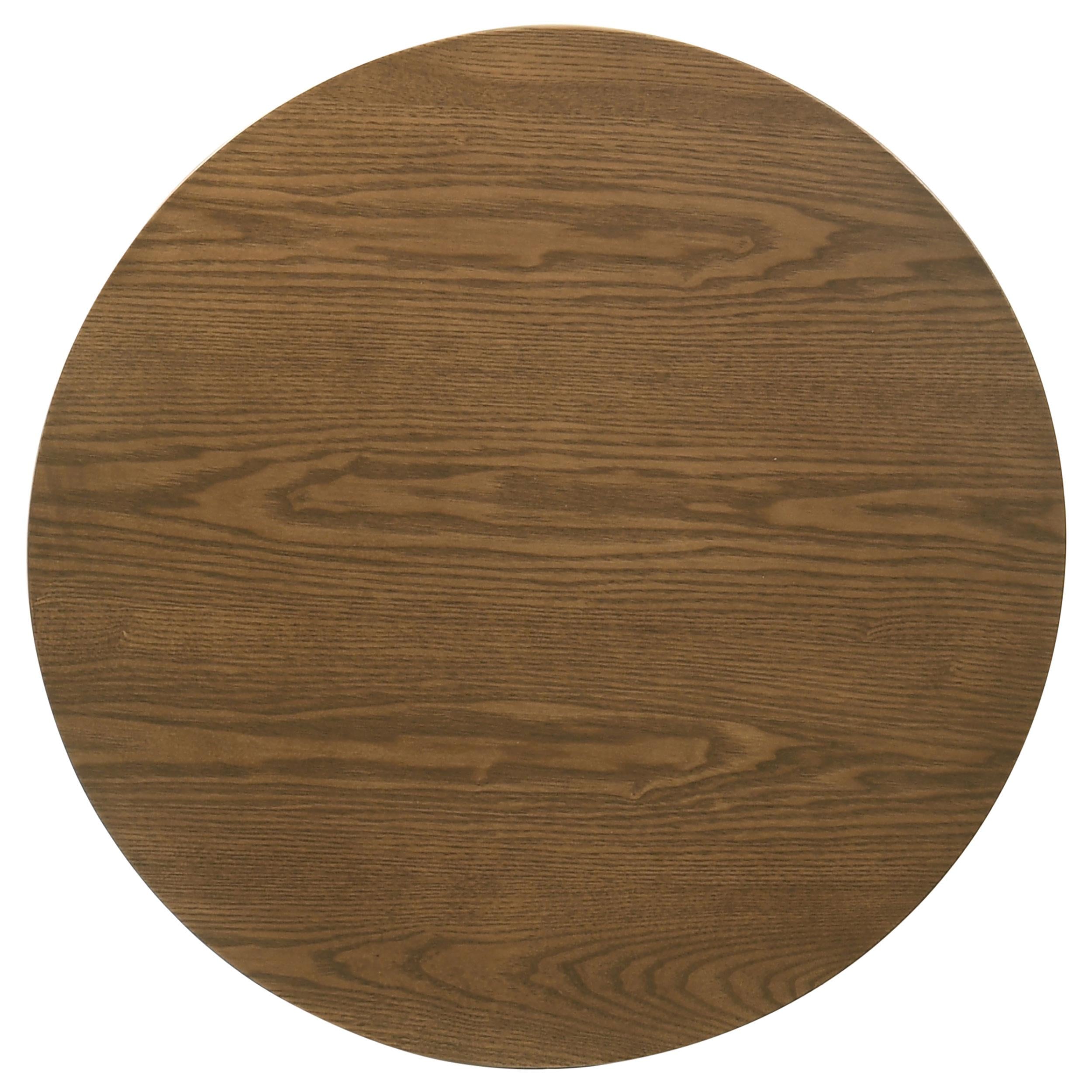  Coaster Furniture Franklin 706438-S3 3-piece Round Pedestal Coffee Table Set - Dark Brown IMAGE 4