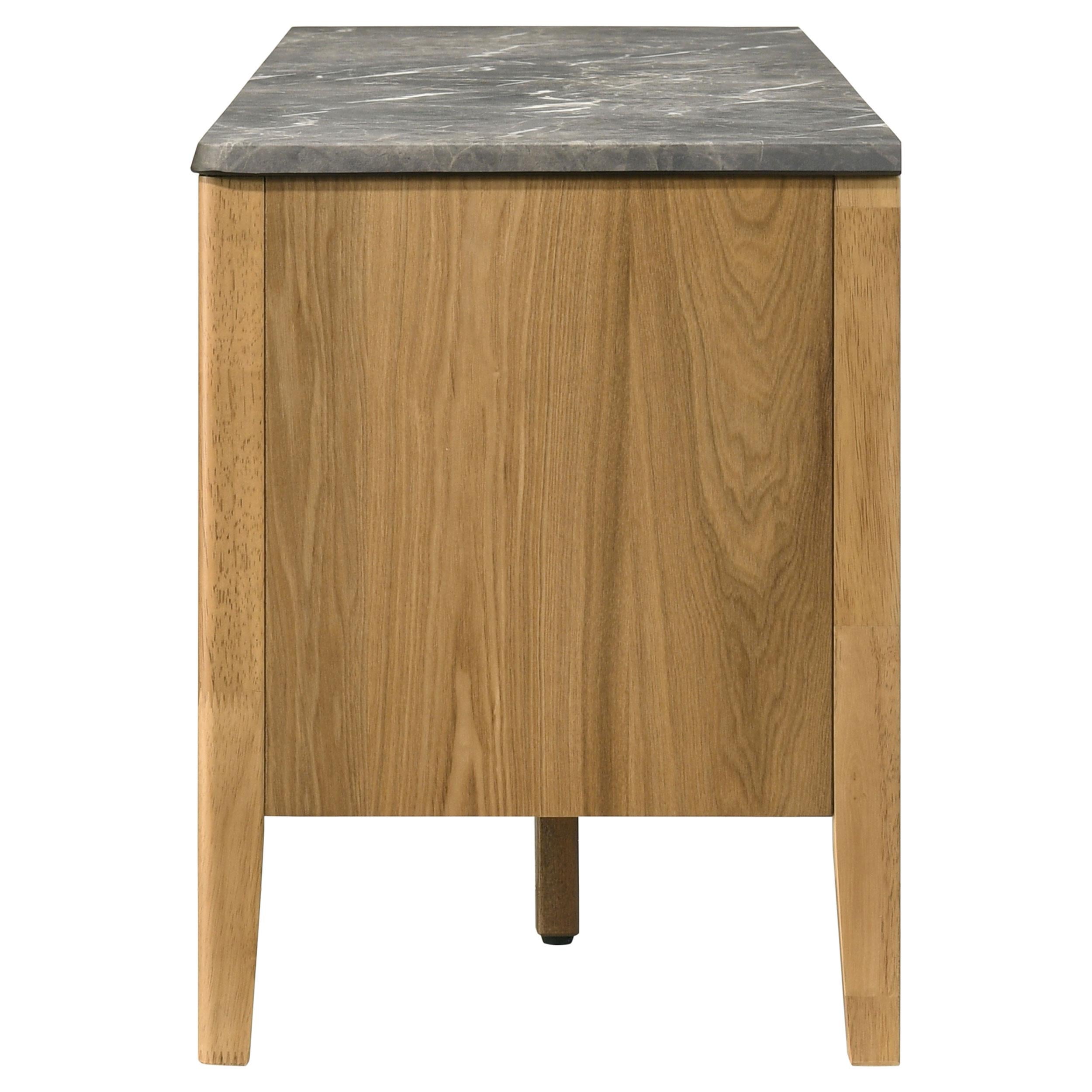  Coaster Furniture Bradley 706442 63-inch 2-Door SmartTop TV Stand - Grey/Natural IMAGE 10