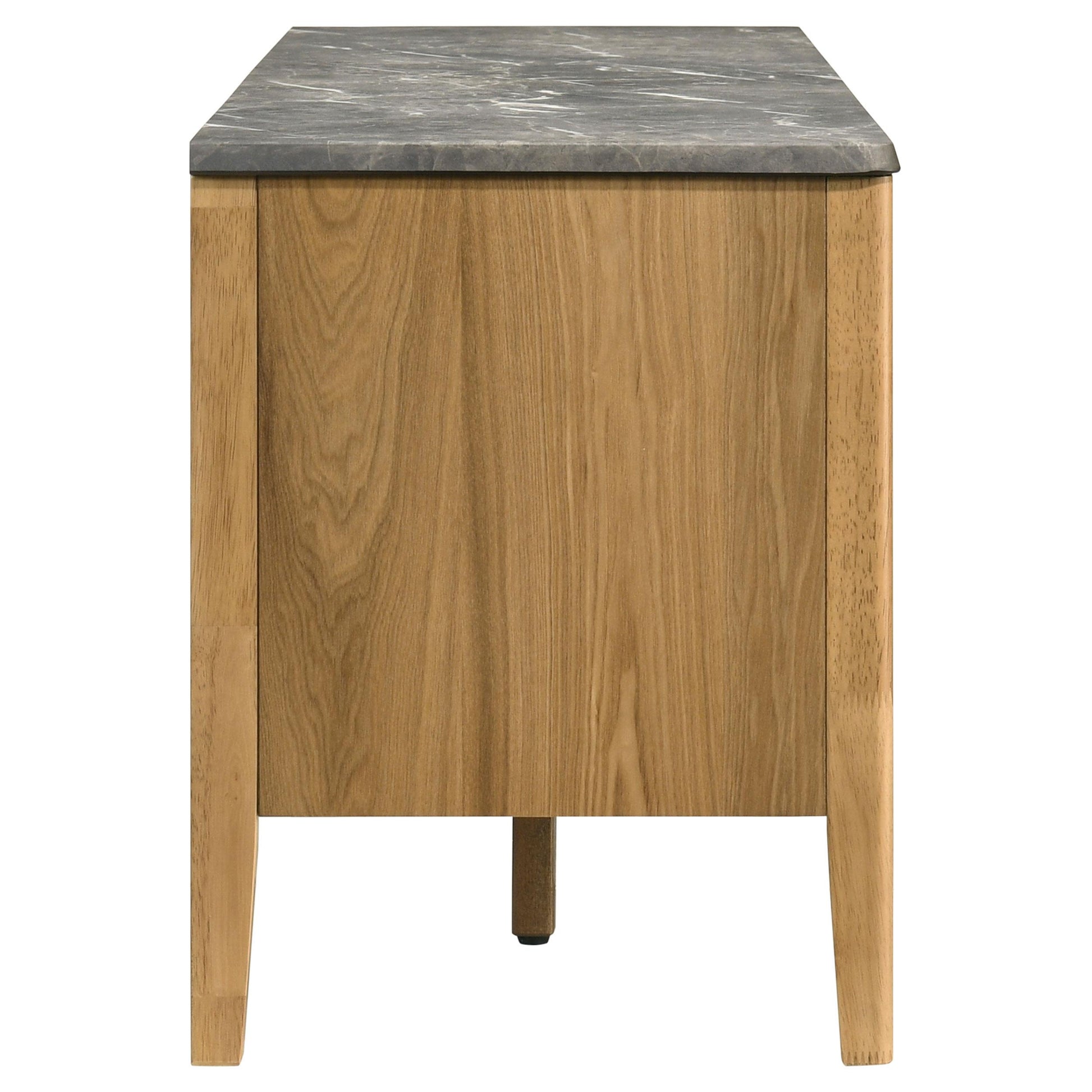  Coaster Furniture Bradley 706442 63-inch 2-Door SmartTop TV Stand - Grey/Natural IMAGE 3