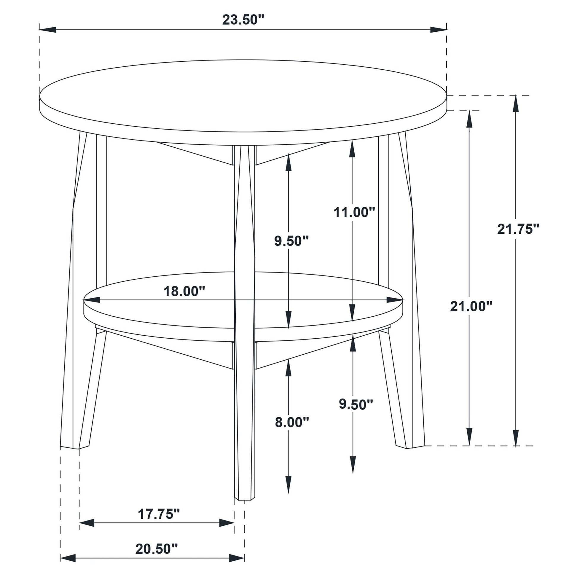  Coaster Furniture Bradley 706447 Round SmartTop Side Table - Grey/Natural IMAGE 9