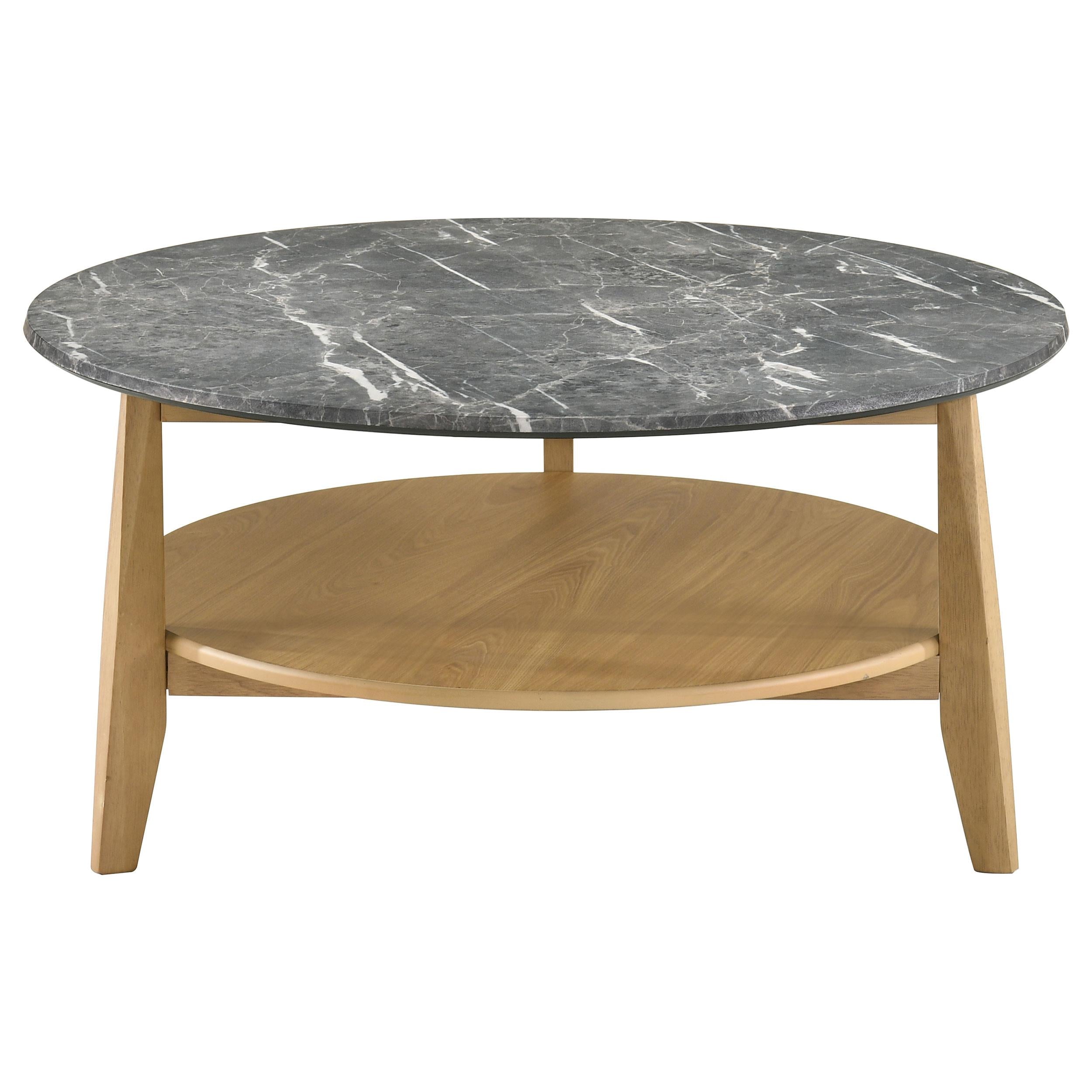  Coaster Furniture Bradley 706448-S2 2-Piece Round SmartTop Coffee Table Set - Grey/Natural IMAGE 7