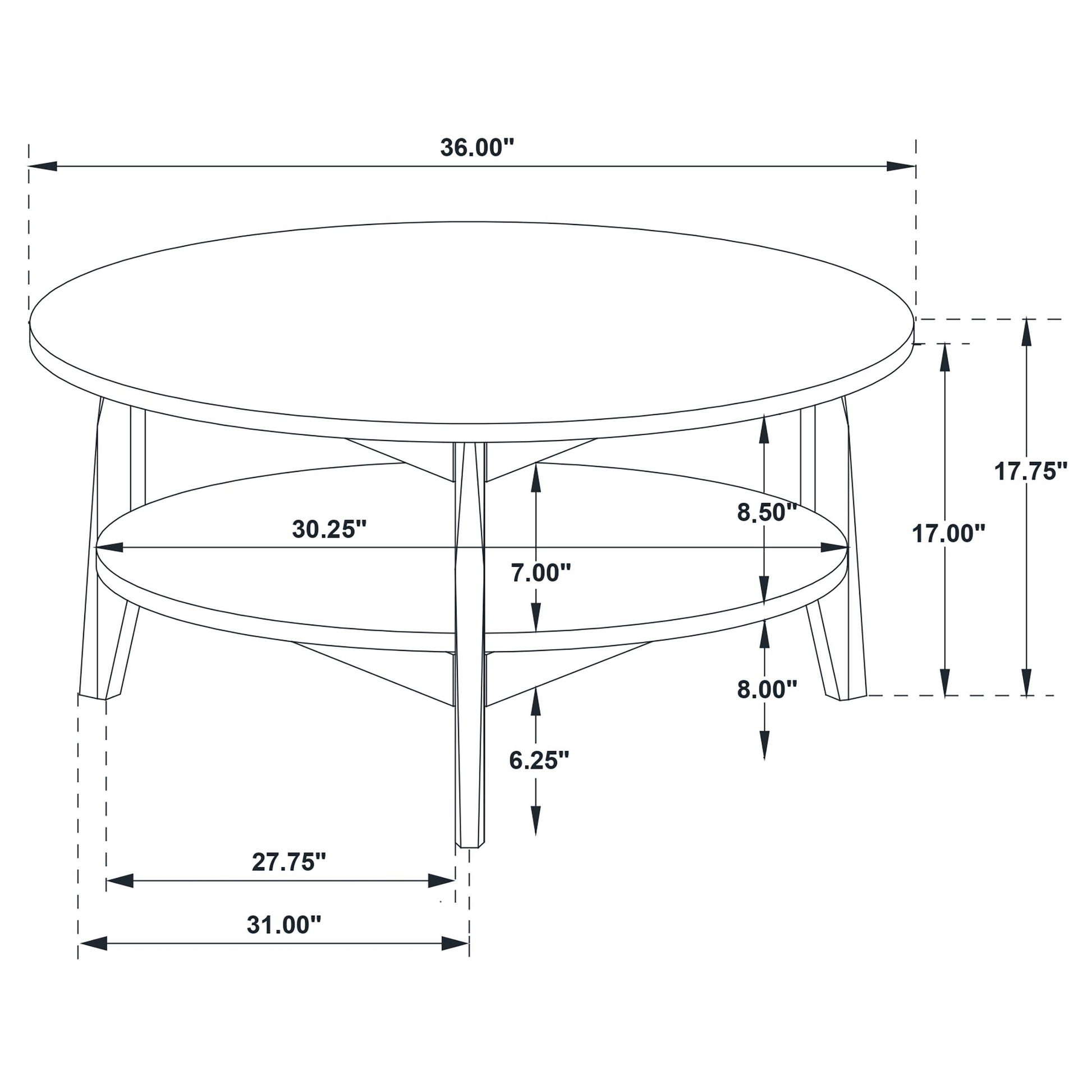  Coaster Furniture Bradley 706448-S3 3-Piece Round SmartTop Coffee Table Set - Grey/Natural IMAGE 11