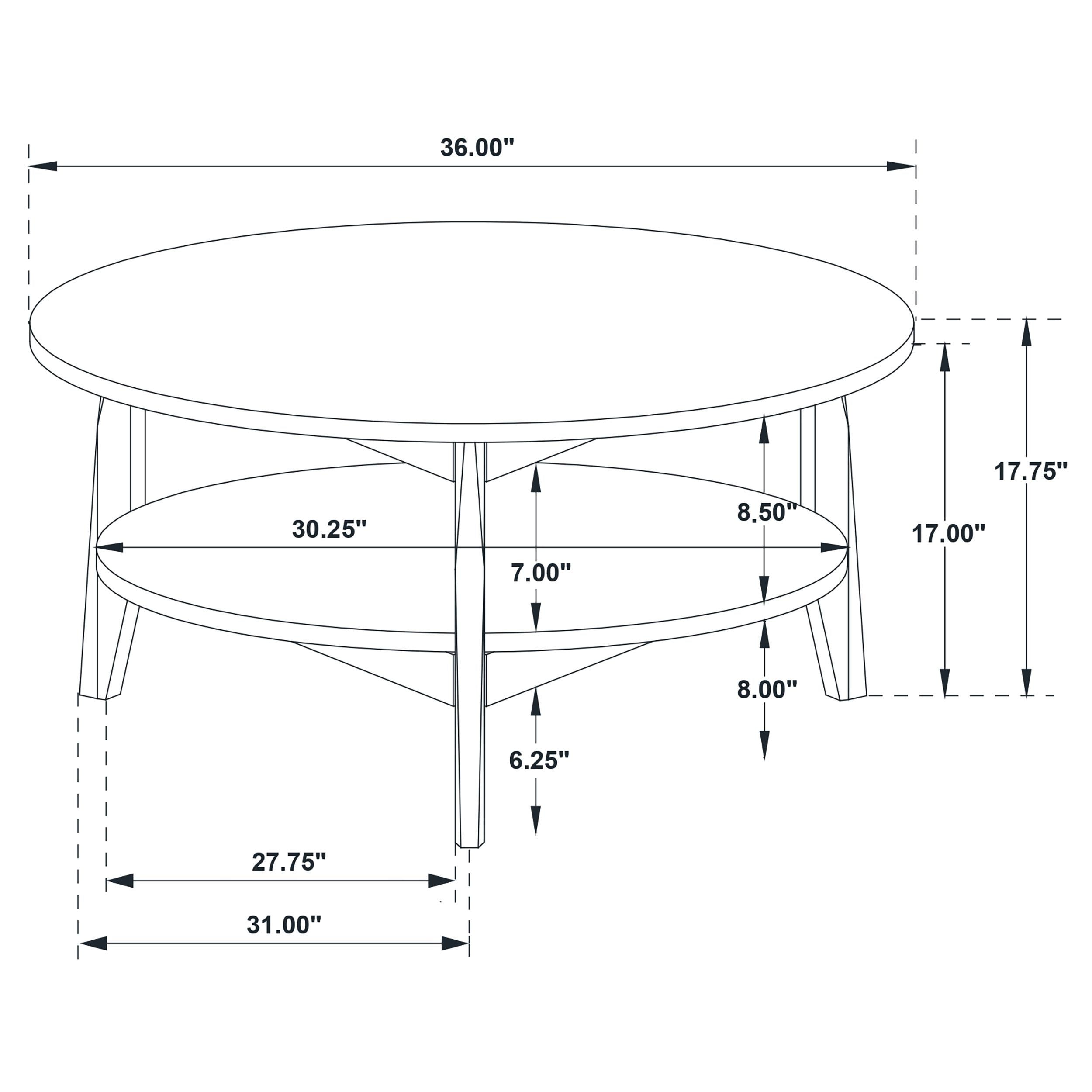  Coaster Furniture Bradley 706448-S3 3-Piece Round SmartTop Coffee Table Set - Grey/Natural IMAGE 11