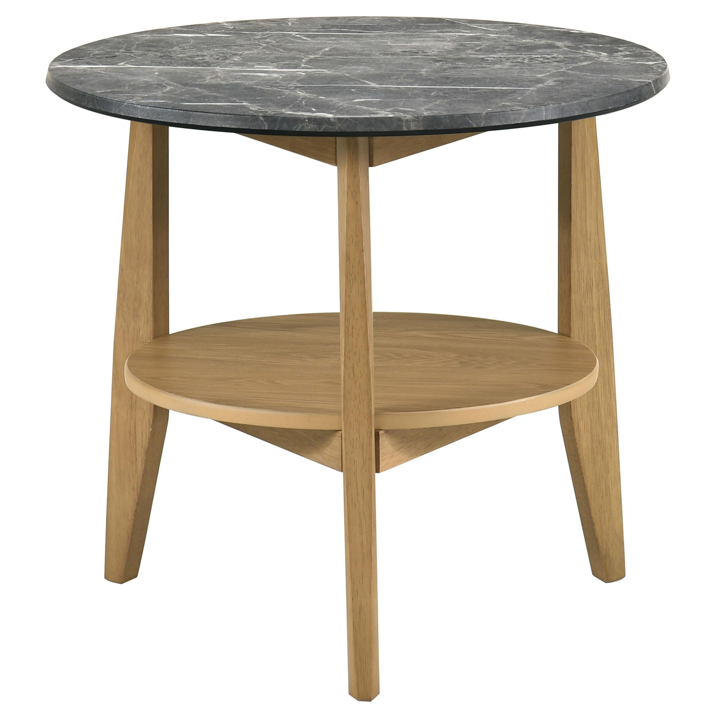  Coaster Furniture Bradley 706448-S3 3-Piece Round SmartTop Coffee Table Set - Grey/Natural IMAGE 6
