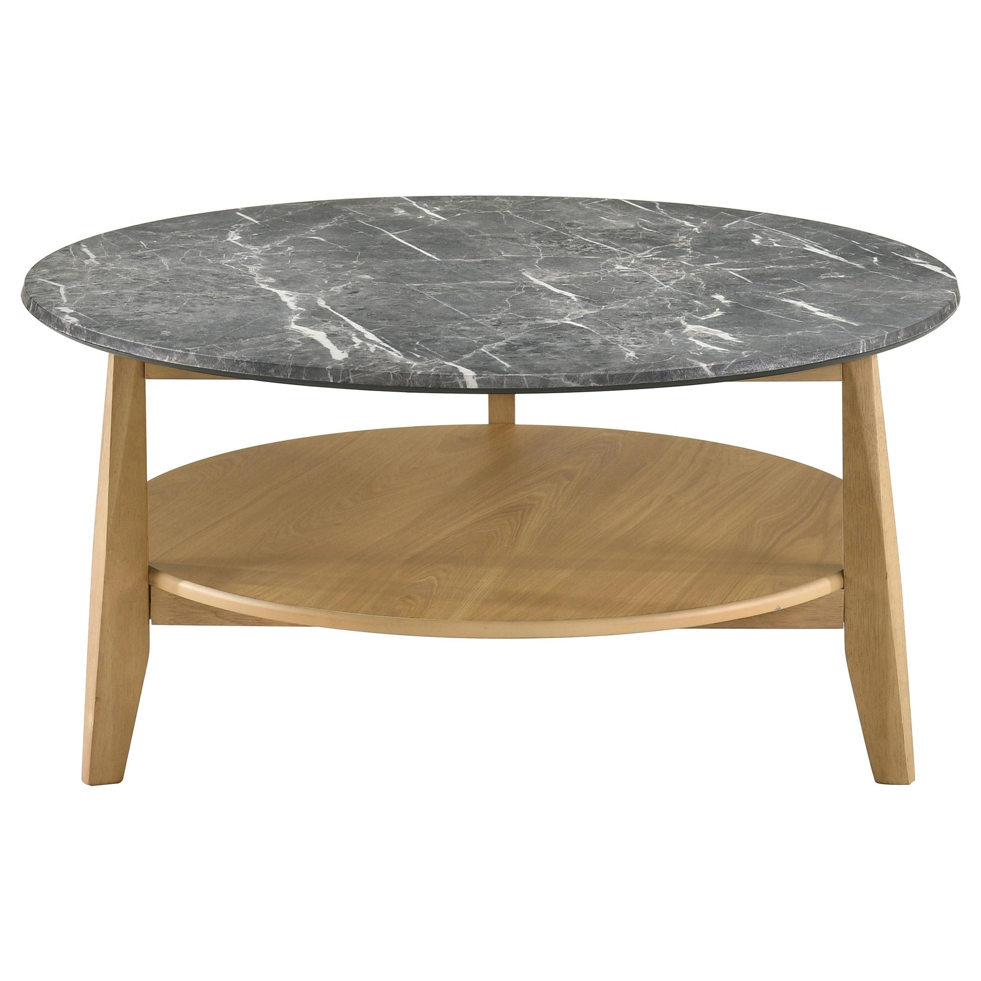  Coaster Furniture Bradley 706448-S3 3-Piece Round SmartTop Coffee Table Set - Grey/Natural IMAGE 7