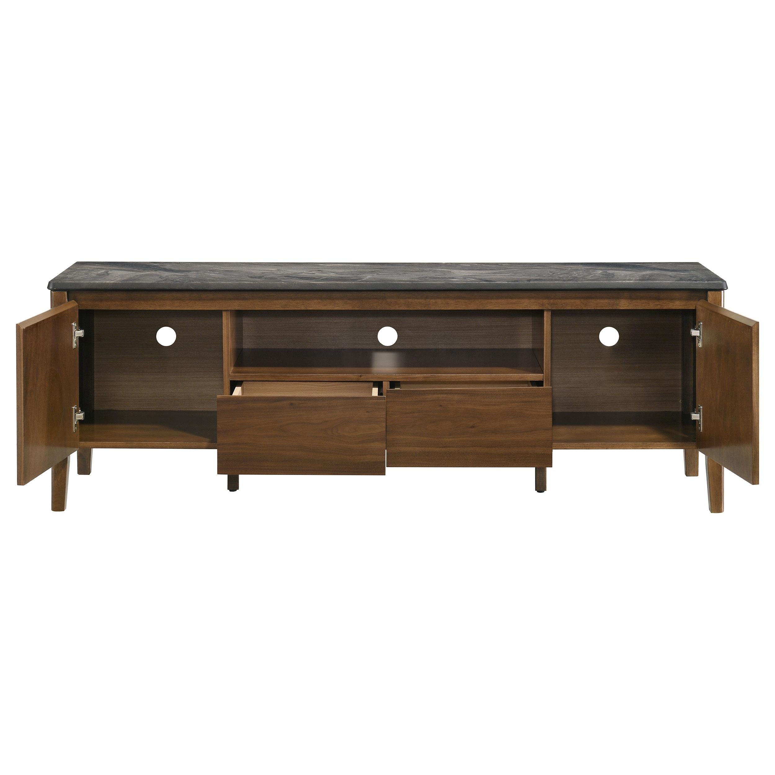  Coaster Furniture Bradley 706452 63-inch 2-Door SmartTop TV Stand Smokey and Brown - Smokey Grey/Brown IMAGE 10