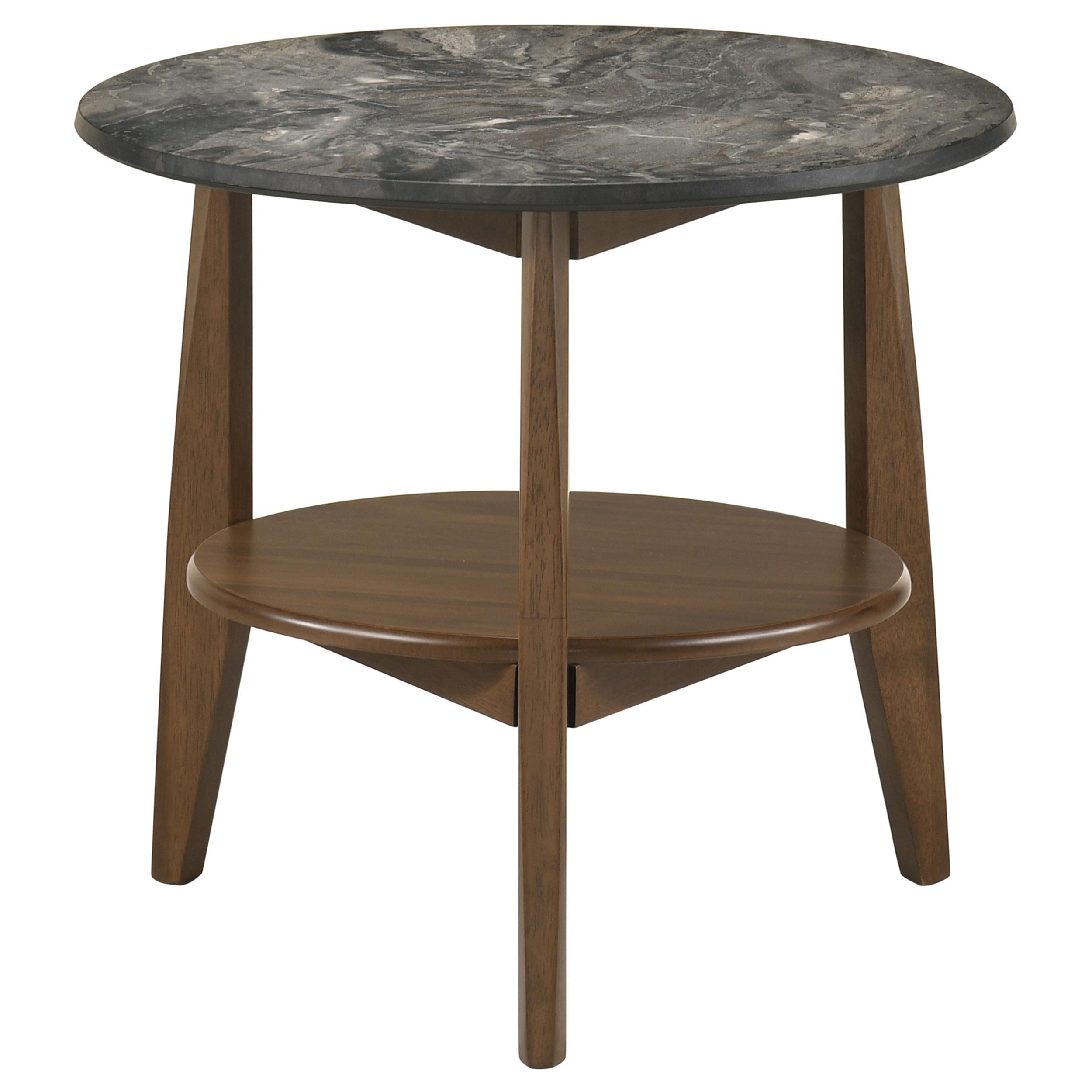  Coaster Furniture Bradley 706458-S3 3-Piece Round SmartTop Coffee Table Set Smokey and Brown - Smokey Grey/Brown IMAGE 7