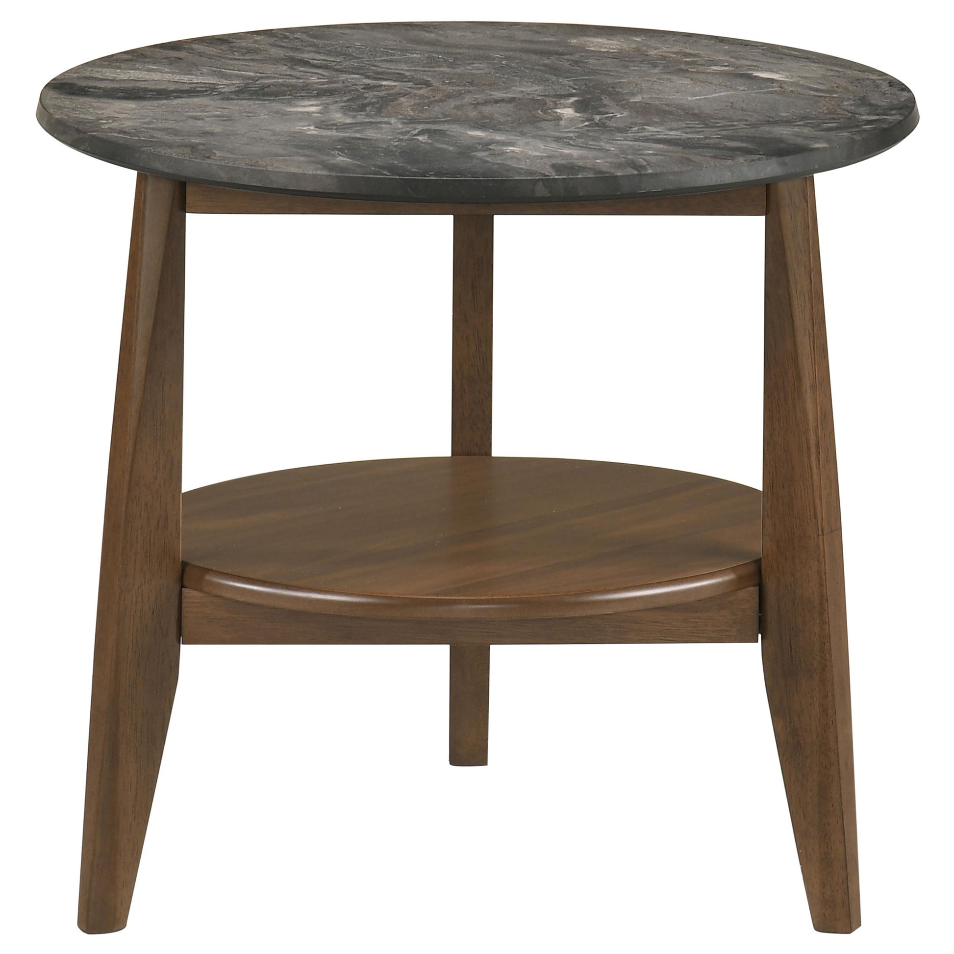  Coaster Furniture Bradley 706458-S3 3-Piece Round SmartTop Coffee Table Set Smokey and Brown - Smokey Grey/Brown IMAGE 9