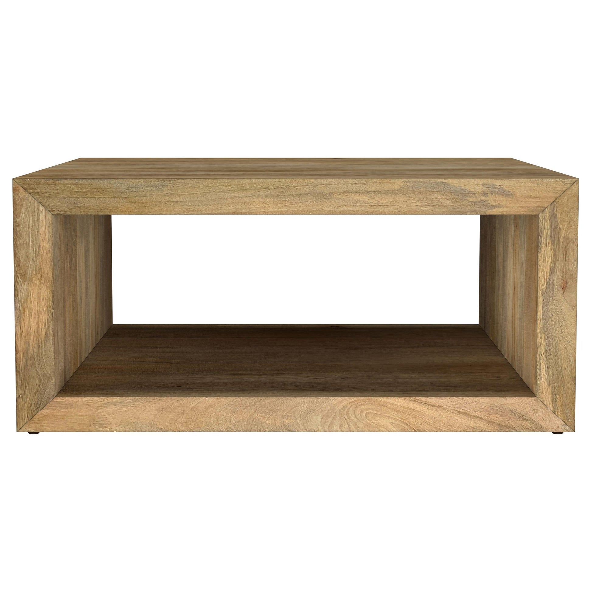  Coaster Furniture Benton 706838 Square Solid Mango Wood Coffee Table - Natural IMAGE 3