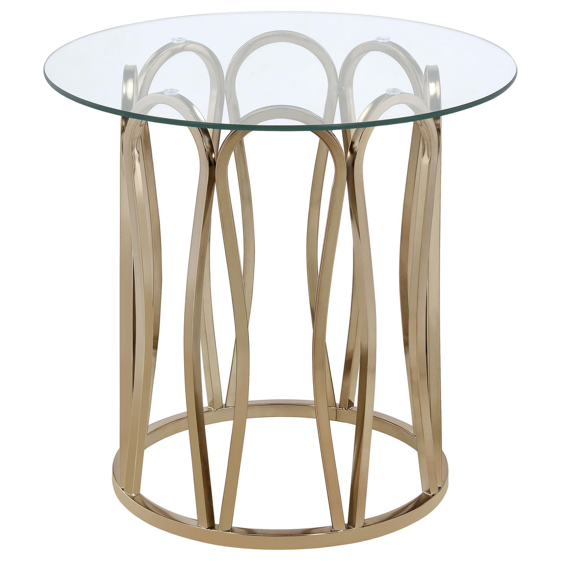  Coaster Furniture Monett 708058-S3 3-piece Coffee and End Table Set - Chocolate Chrome IMAGE 1
