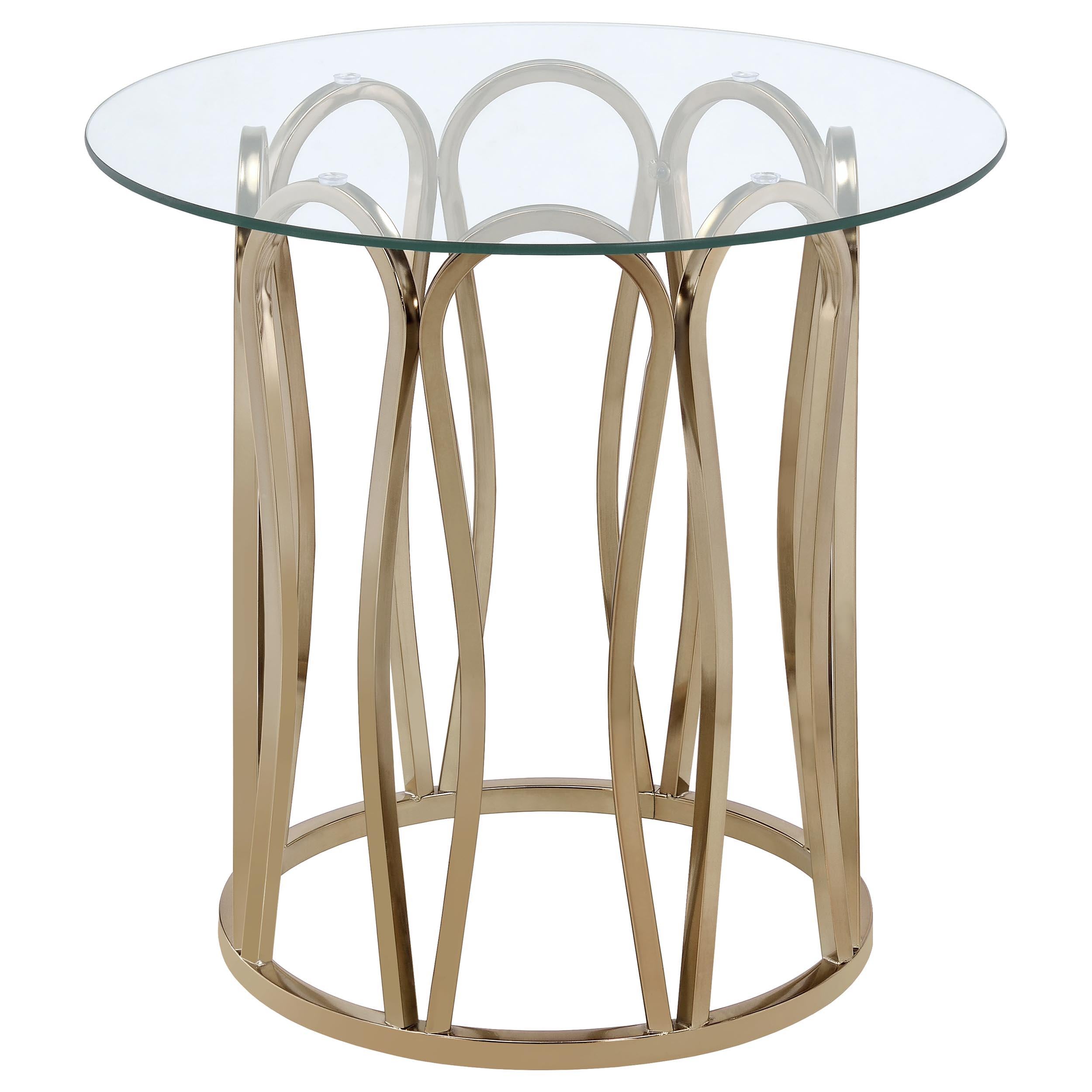  Coaster Furniture Monett 708058-S3 3-piece Coffee and End Table Set - Chocolate Chrome IMAGE 3