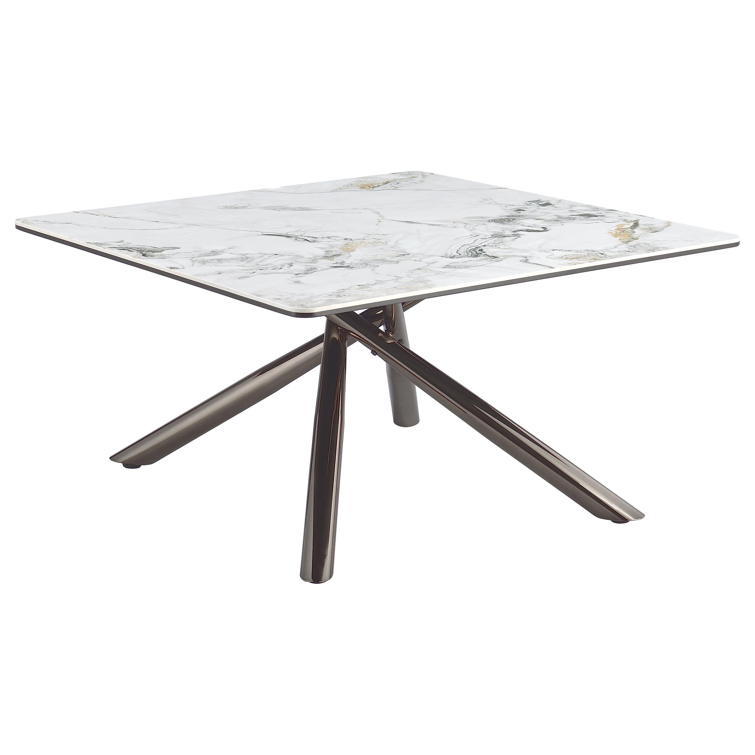  Coaster Furniture Carvell 708138-S2 2-piece Square Coffee and End Table Set - Mirage White IMAGE 5