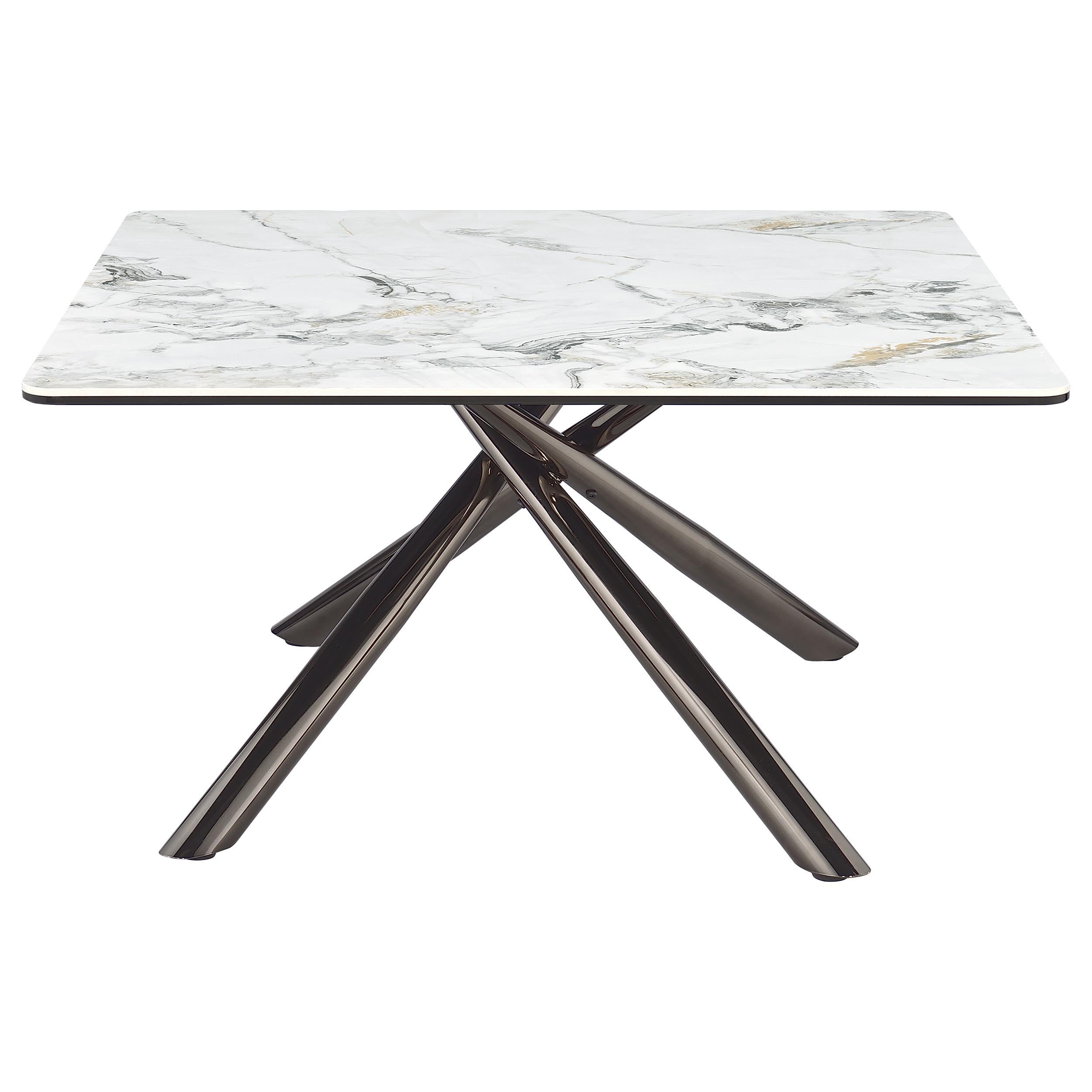  Coaster Furniture Carvell 708138-S2 2-piece Square Coffee and End Table Set - Mirage White IMAGE 6