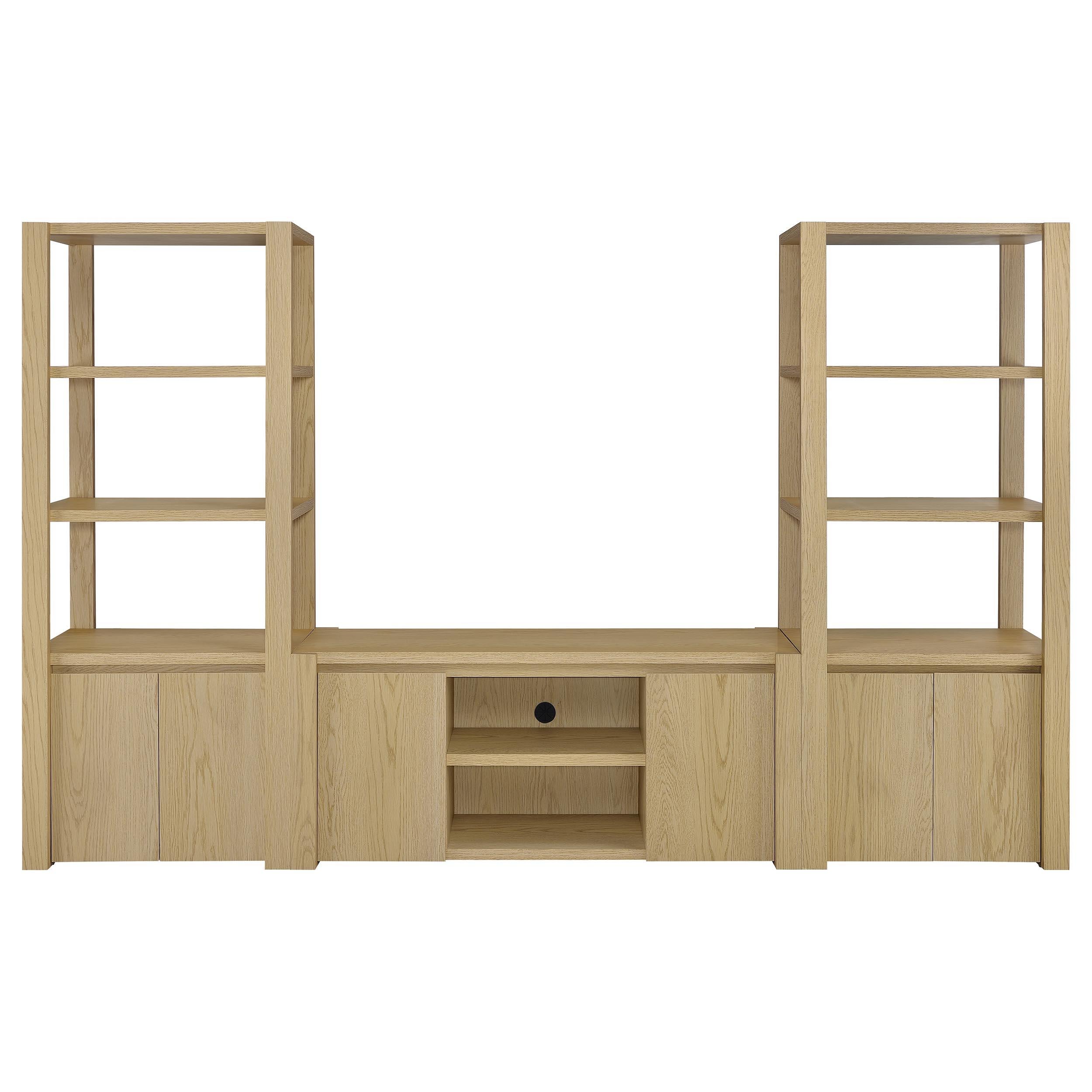  Coaster Furniture Laurelton 708222 60-inch 2-door TV Stand Media Console - Light Oak IMAGE 12