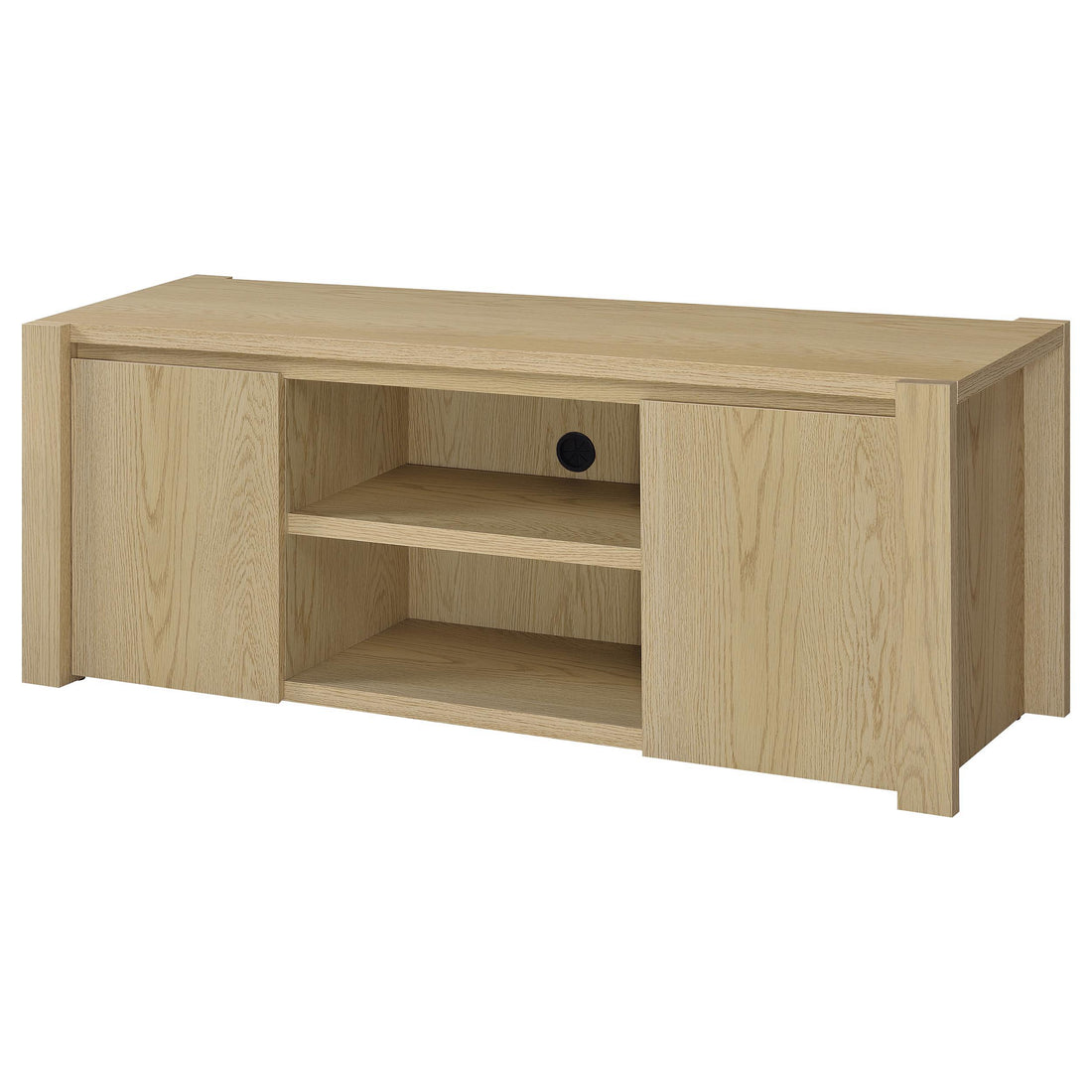  Coaster Furniture Laurelton 708222 60-inch 2-door TV Stand Media Console - Light Oak IMAGE 1