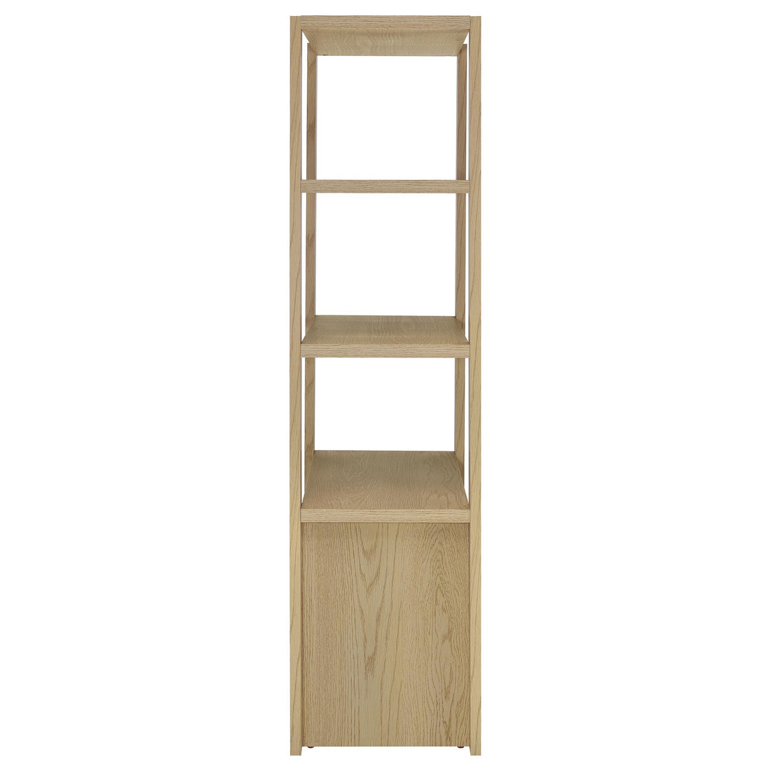  Coaster Furniture Laurelton 708224 3-shelf Media Tower Tall Pier Cabinet - Light Oak IMAGE 1