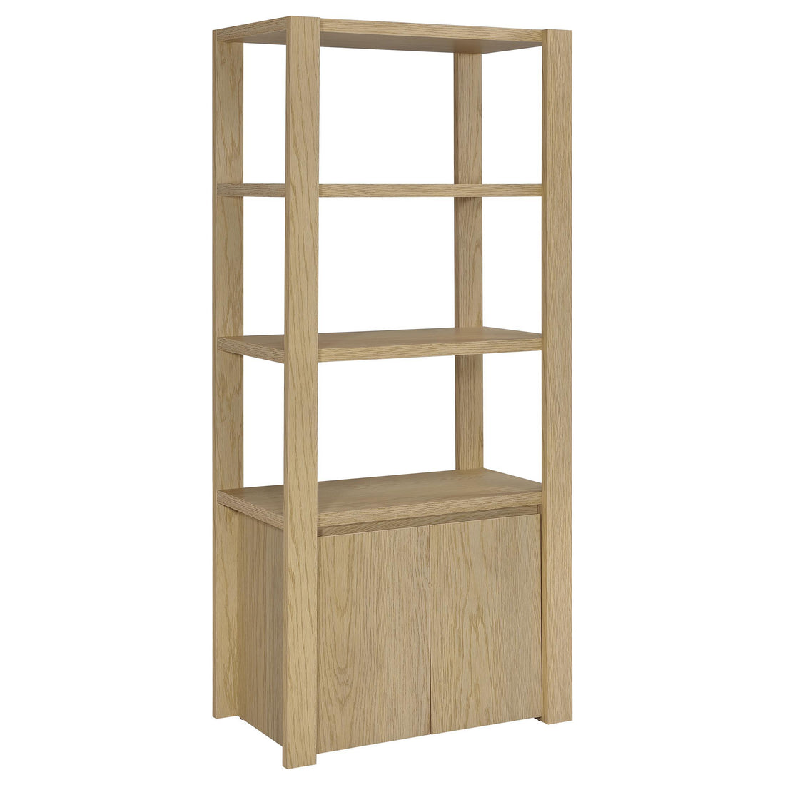  Coaster Furniture Laurelton 708224 3-shelf Media Tower Tall Pier Cabinet - Light Oak IMAGE 1