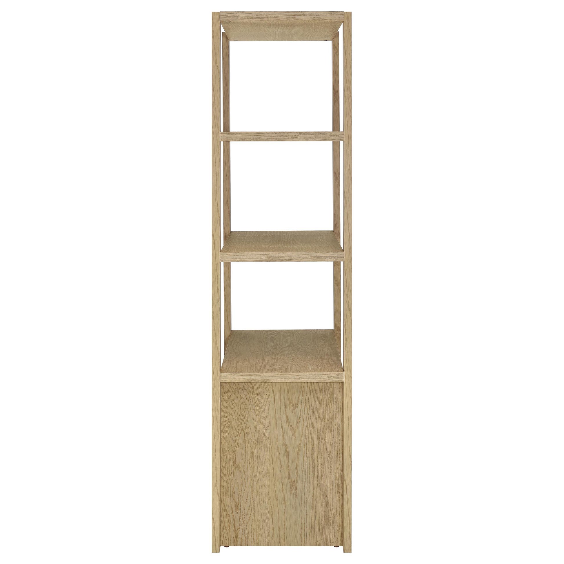  Coaster Furniture Laurelton 708224 3-shelf Media Tower Tall Pier Cabinet - Light Oak IMAGE 6