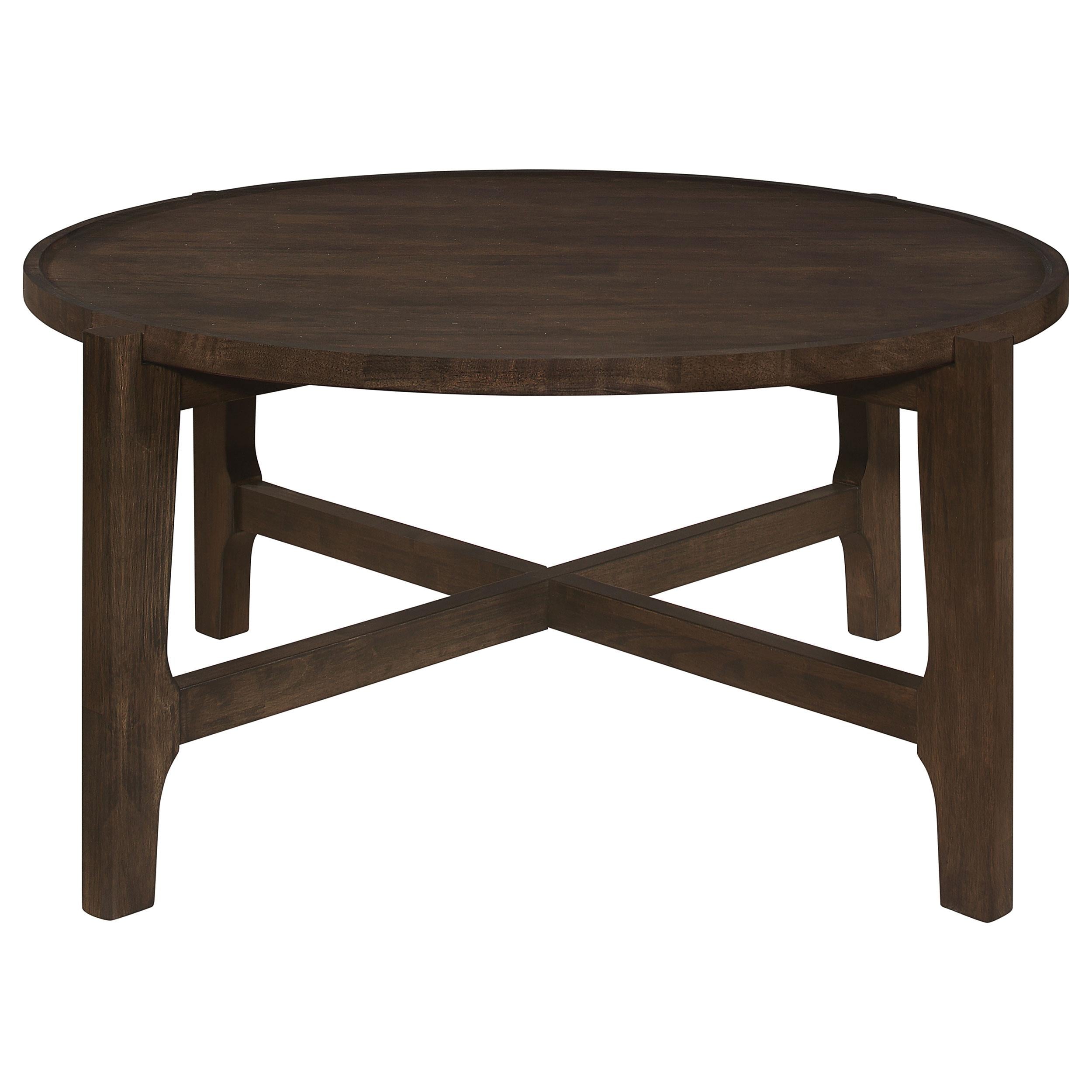  Coaster Furniture Cota 708288-S2 2-piece Solid Wood Coffee and End Table Set - Dark Brown IMAGE 12