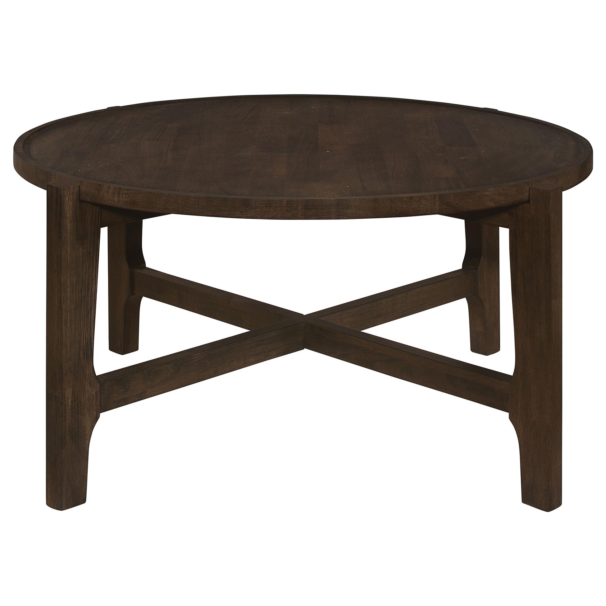  Coaster Furniture Cota 708288-S2 2-piece Solid Wood Coffee and End Table Set - Dark Brown IMAGE 4