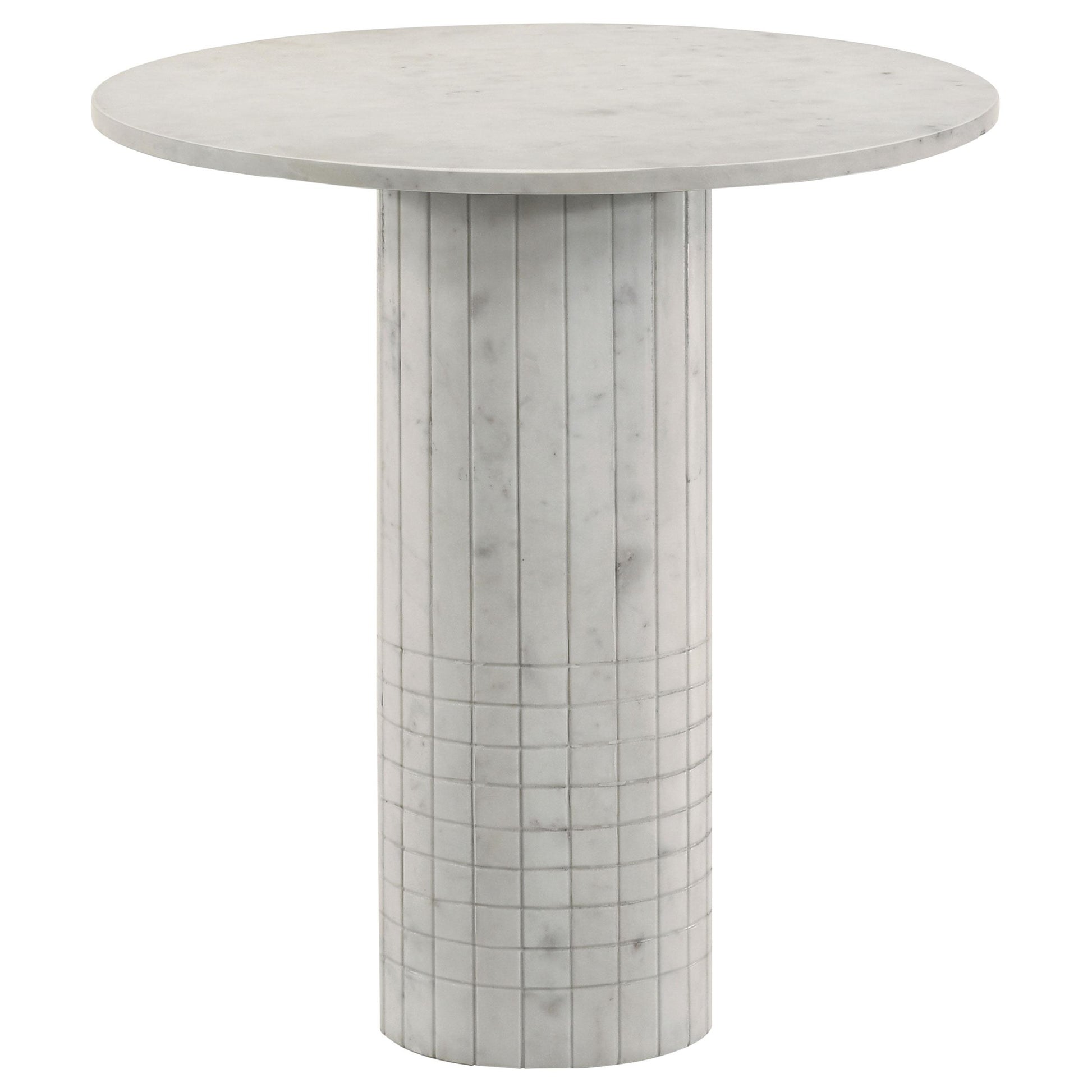 Coaster Furniture Astoria 709668-S2 2-piece Marble Coffee and End Table Set - White IMAGE 4