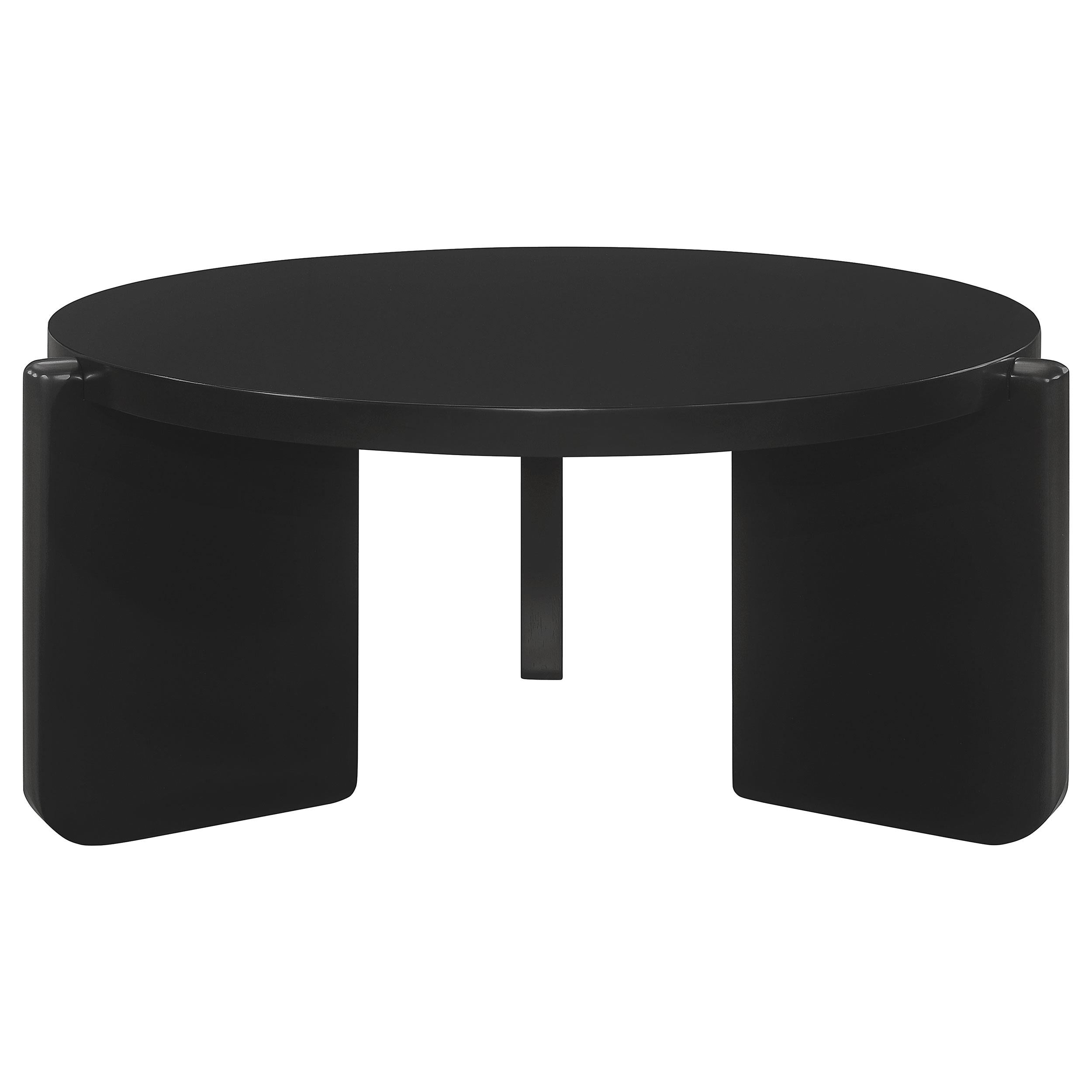  Coaster Furniture Cordova 709678-S2 2-piece Solid Wood Coffee and End Table Set - Black IMAGE 3