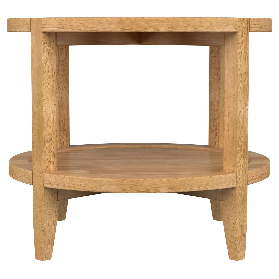  Coaster Furniture Camillo 709698-S2 2-piece Round Coffee and End Table Set - Maple IMAGE 1