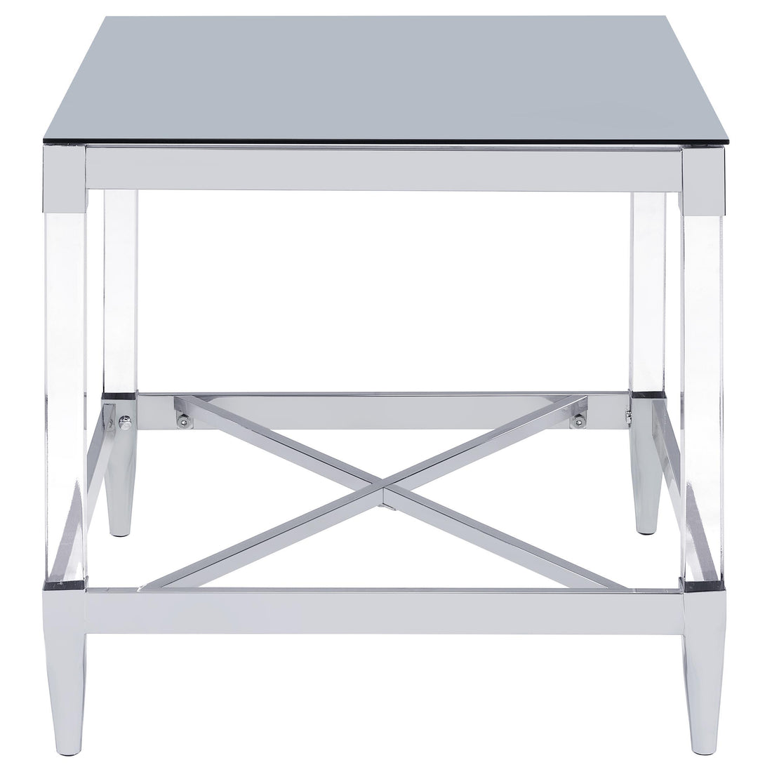  Coaster Furniture Lindley 709728-S2 2-piece Square Coffee and End Table Set - Chrome IMAGE 1