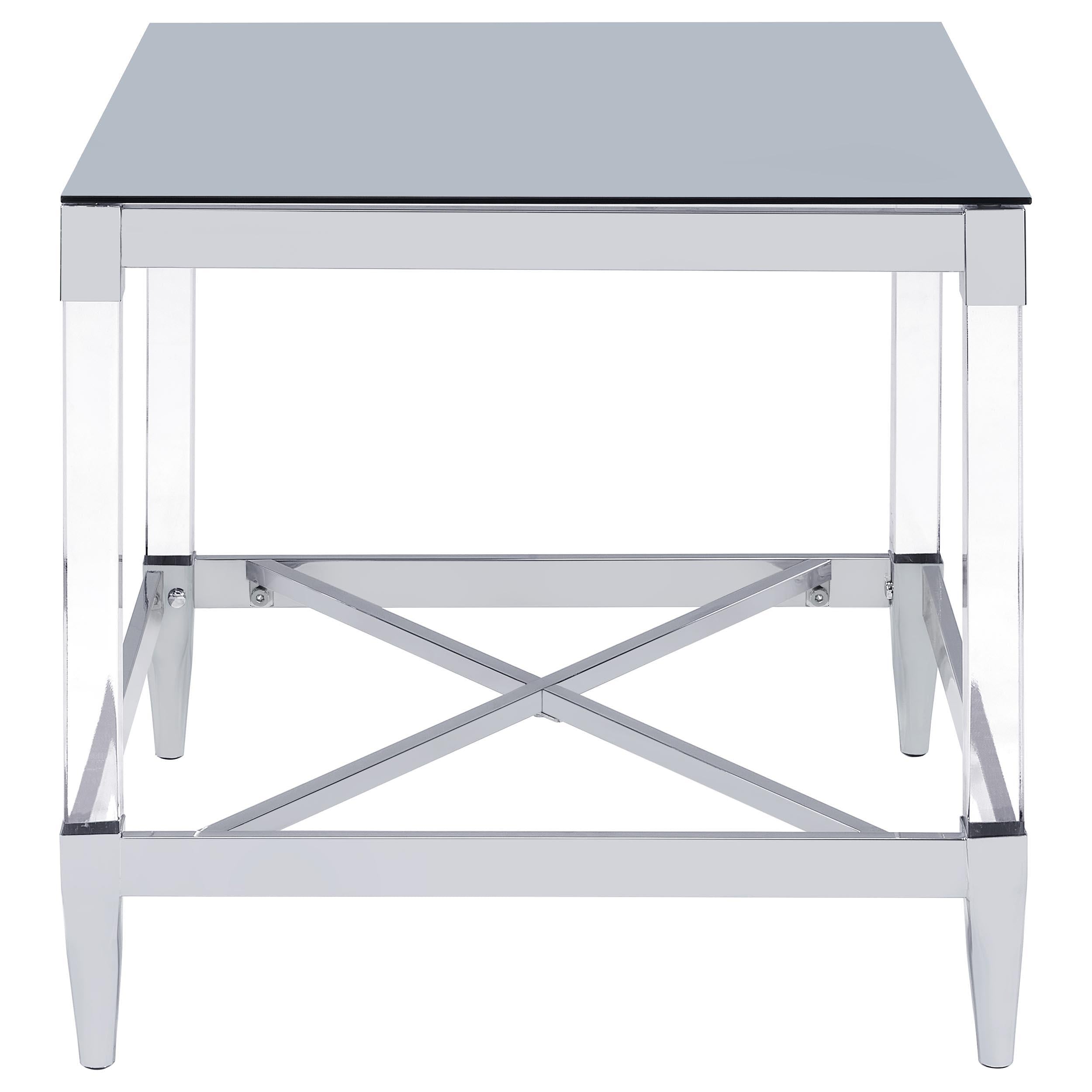  Coaster Furniture Lindley 709728-S2 2-piece Square Coffee and End Table Set - Chrome IMAGE 4