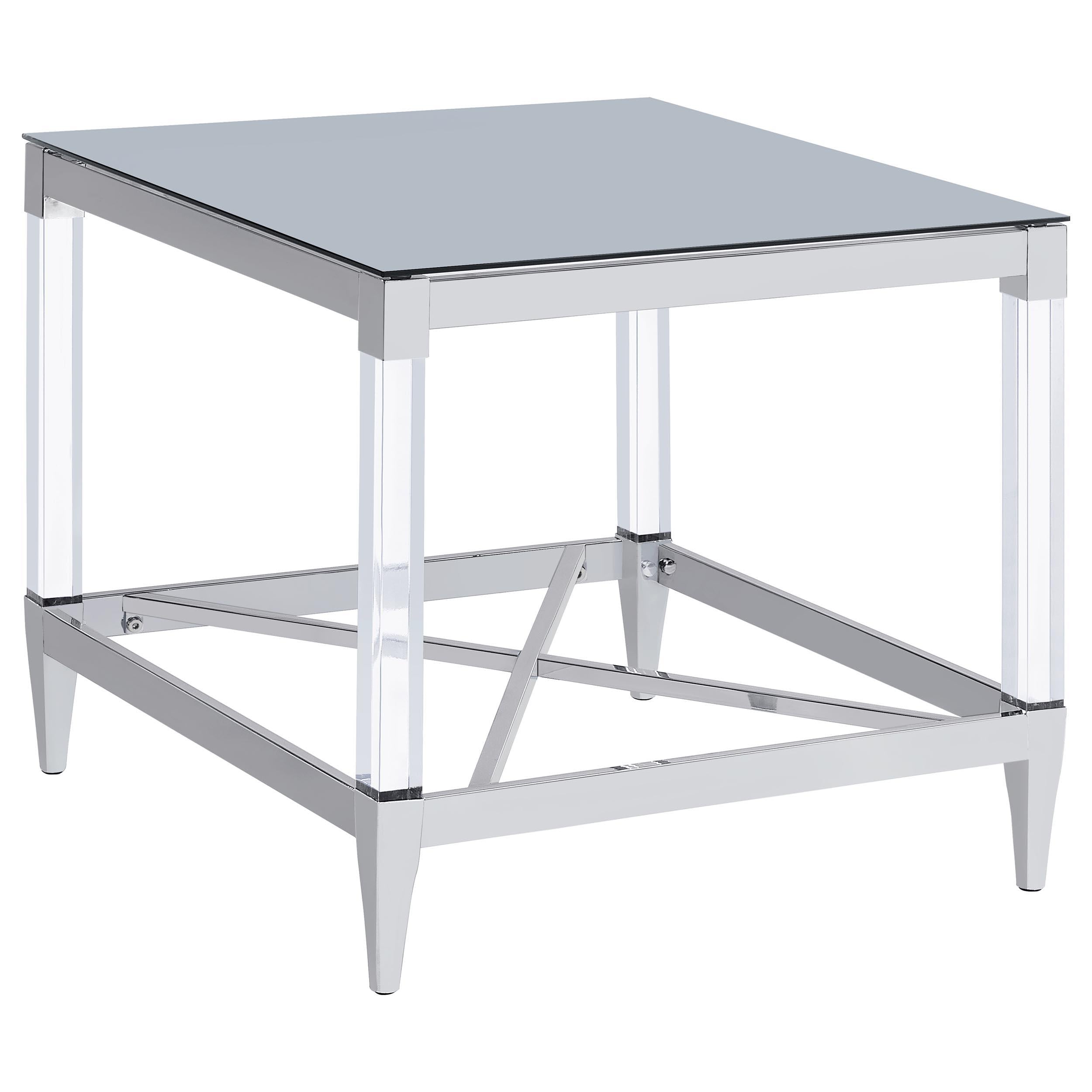  Coaster Furniture Lindley 709728-S2 2-piece Square Coffee and End Table Set - Chrome IMAGE 8