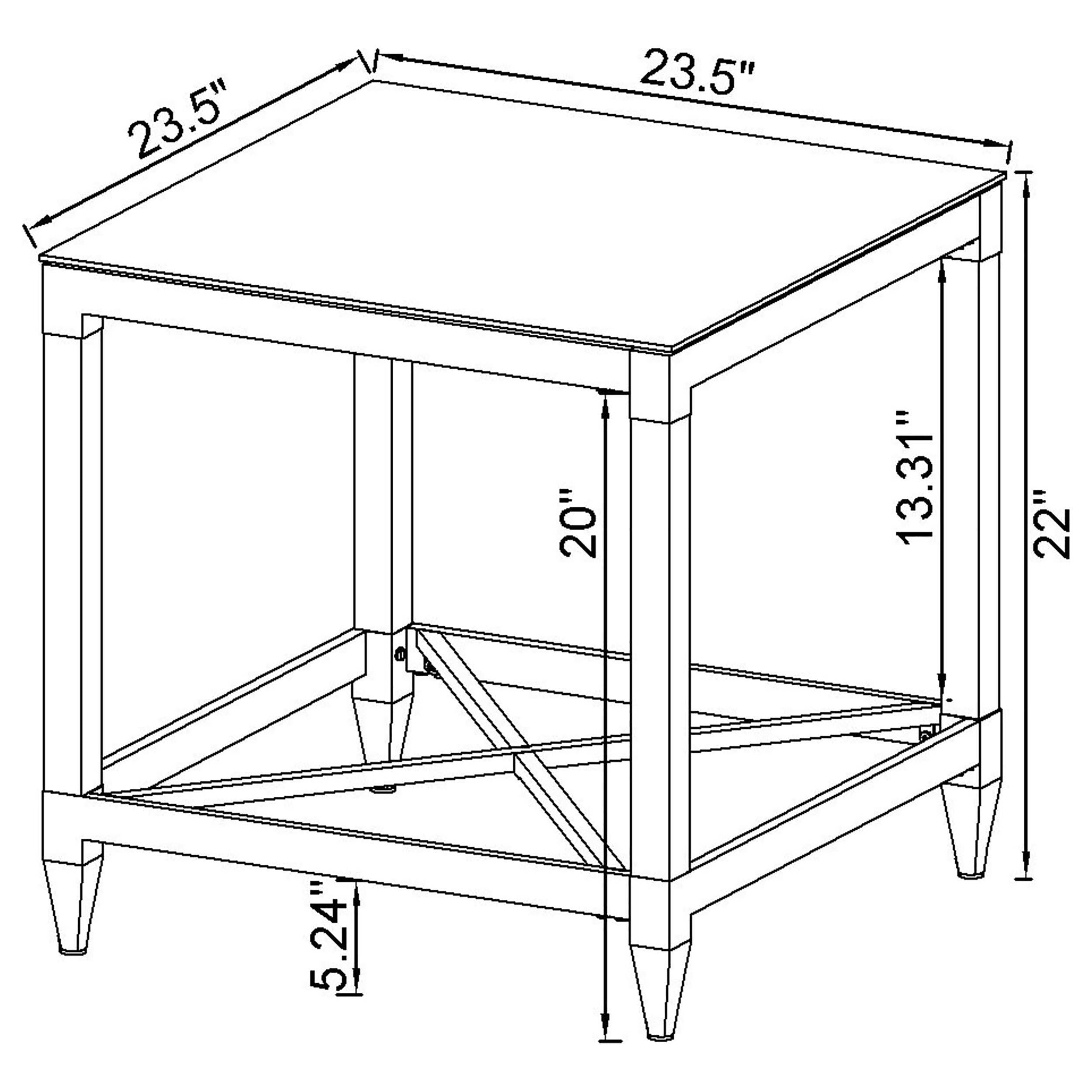  Coaster Furniture Lindley 709728-S2 2-piece Square Coffee and End Table Set - Chrome IMAGE 9