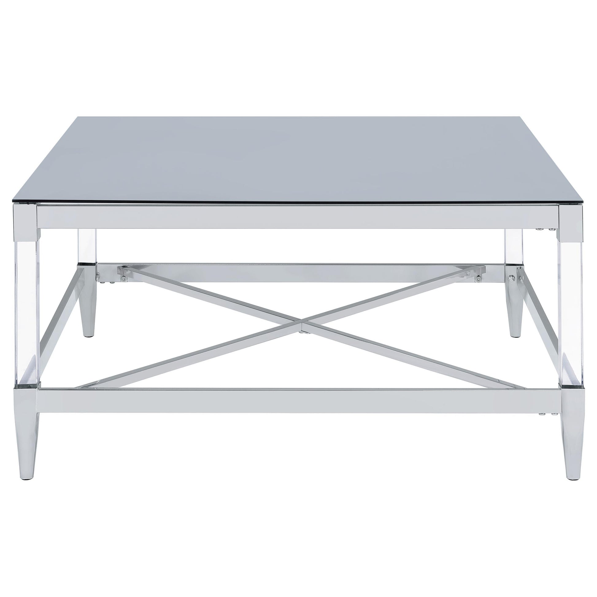  Coaster Furniture Lindley 709728-S3 3-piece Square Coffee and End Table Set - Chrome IMAGE 3