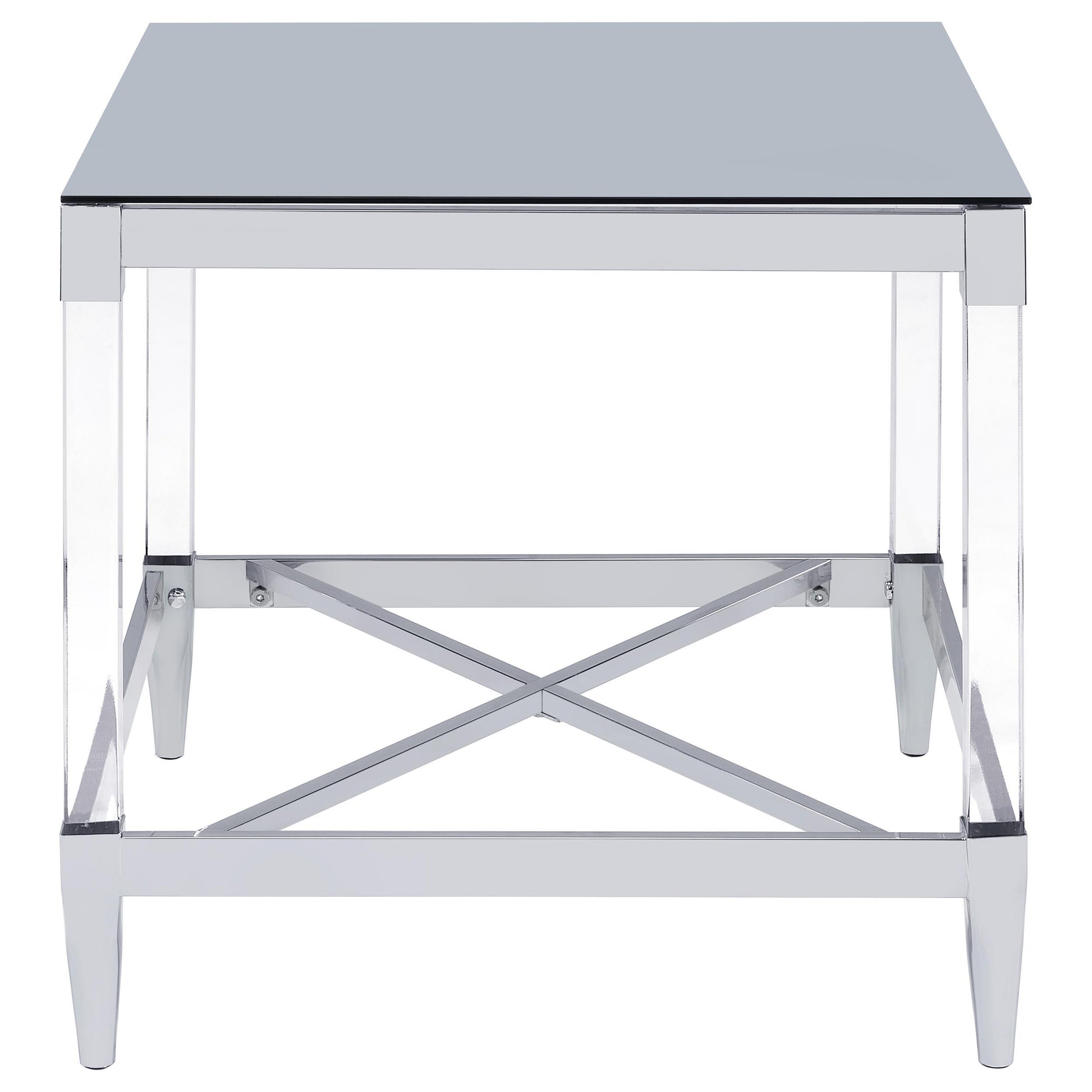  Coaster Furniture Lindley 709728-S3 3-piece Square Coffee and End Table Set - Chrome IMAGE 4
