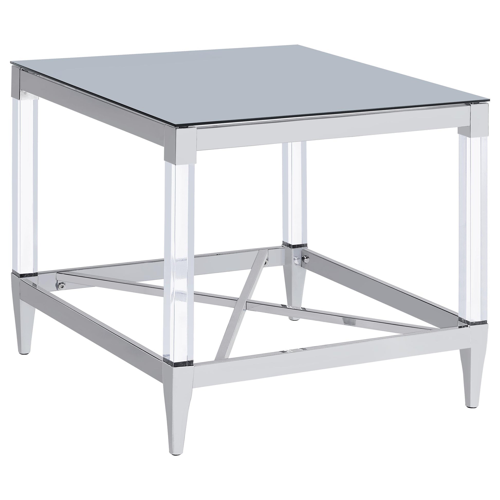  Coaster Furniture Lindley 709728-S3 3-piece Square Coffee and End Table Set - Chrome IMAGE 8