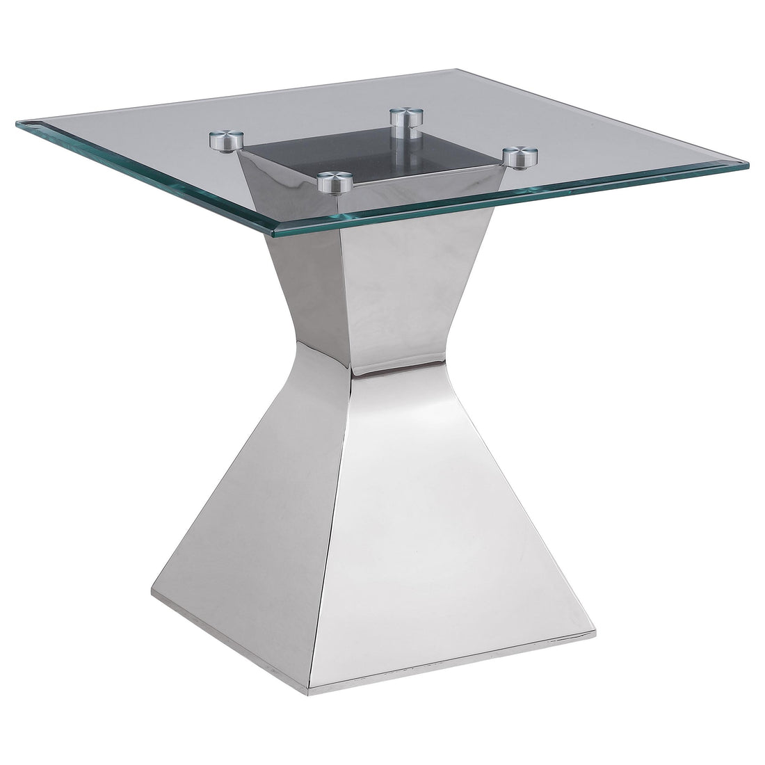  Coaster Furniture Jenny 710208-S2 2-piece Rectangular Coffee and End Table Set - Chrome IMAGE 1