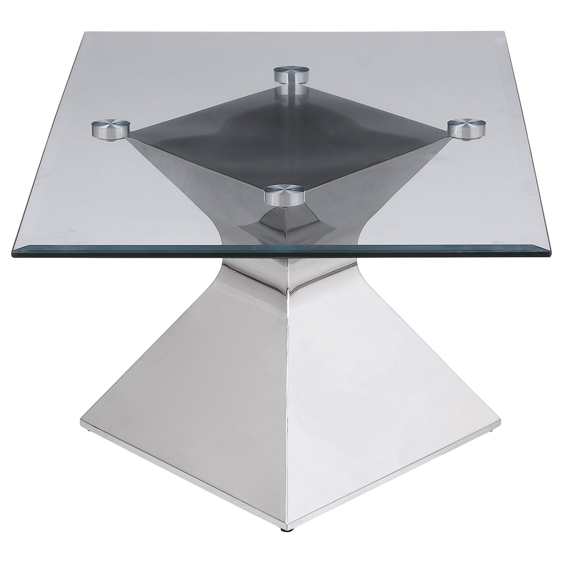  Coaster Furniture Jenny 710208-S2 2-piece Rectangular Coffee and End Table Set - Chrome IMAGE 5