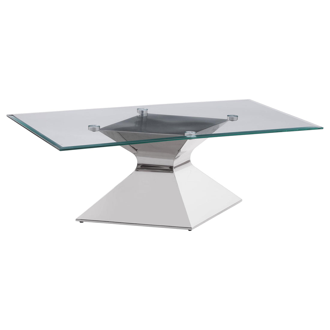  Coaster Furniture Jenny 710208-S3 3-piece Rectangular Coffee and End Table Set - Chrome IMAGE 1