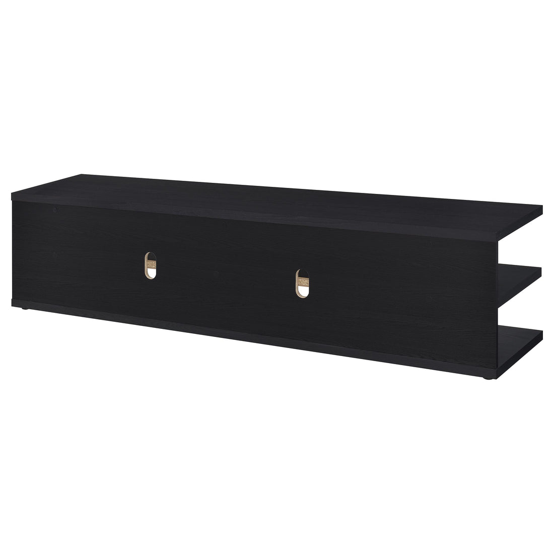  Coaster Furniture Cartmill 710533 78-inch 2-tier TV Stand Media Console - Black IMAGE 1